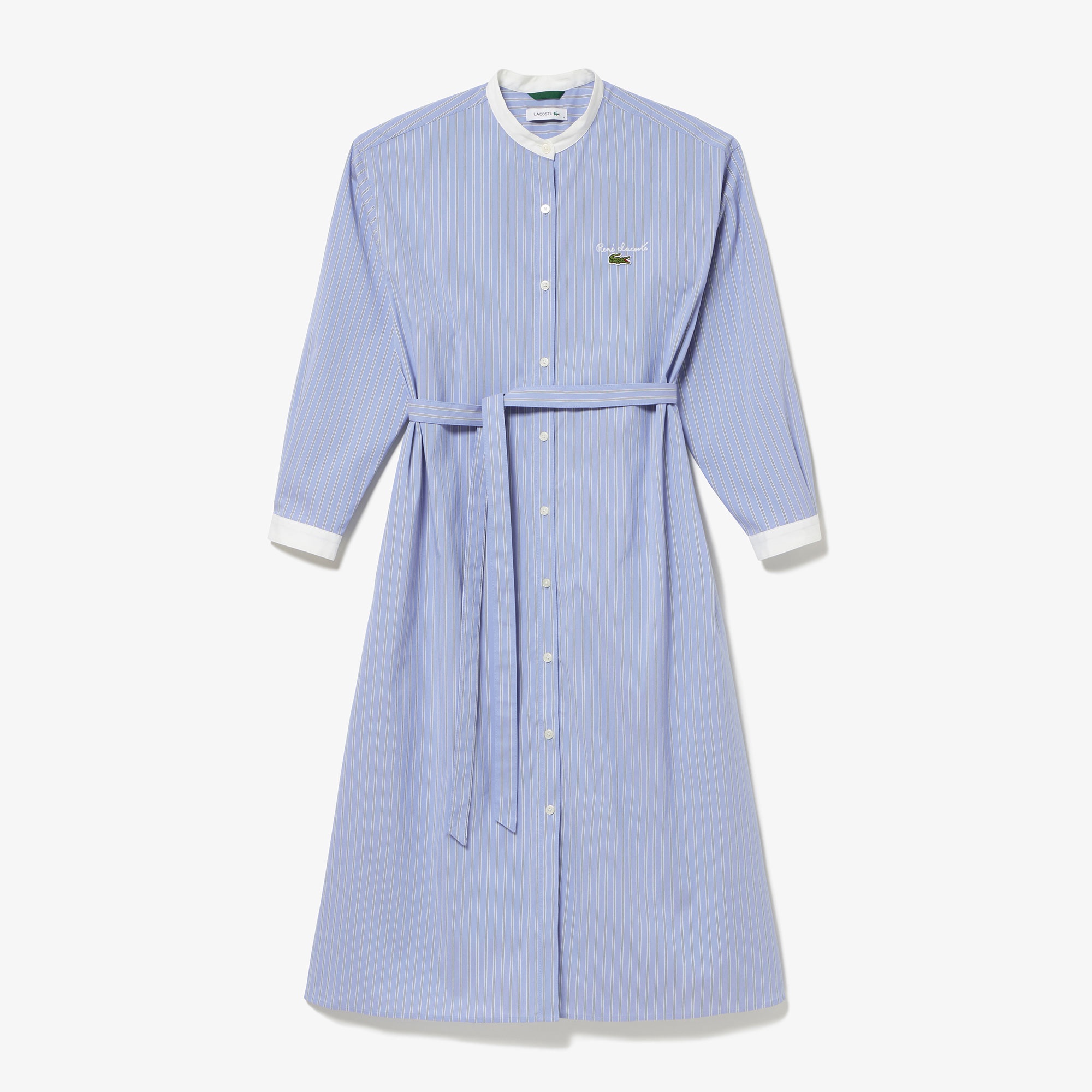 バンドカラーシャツドレス