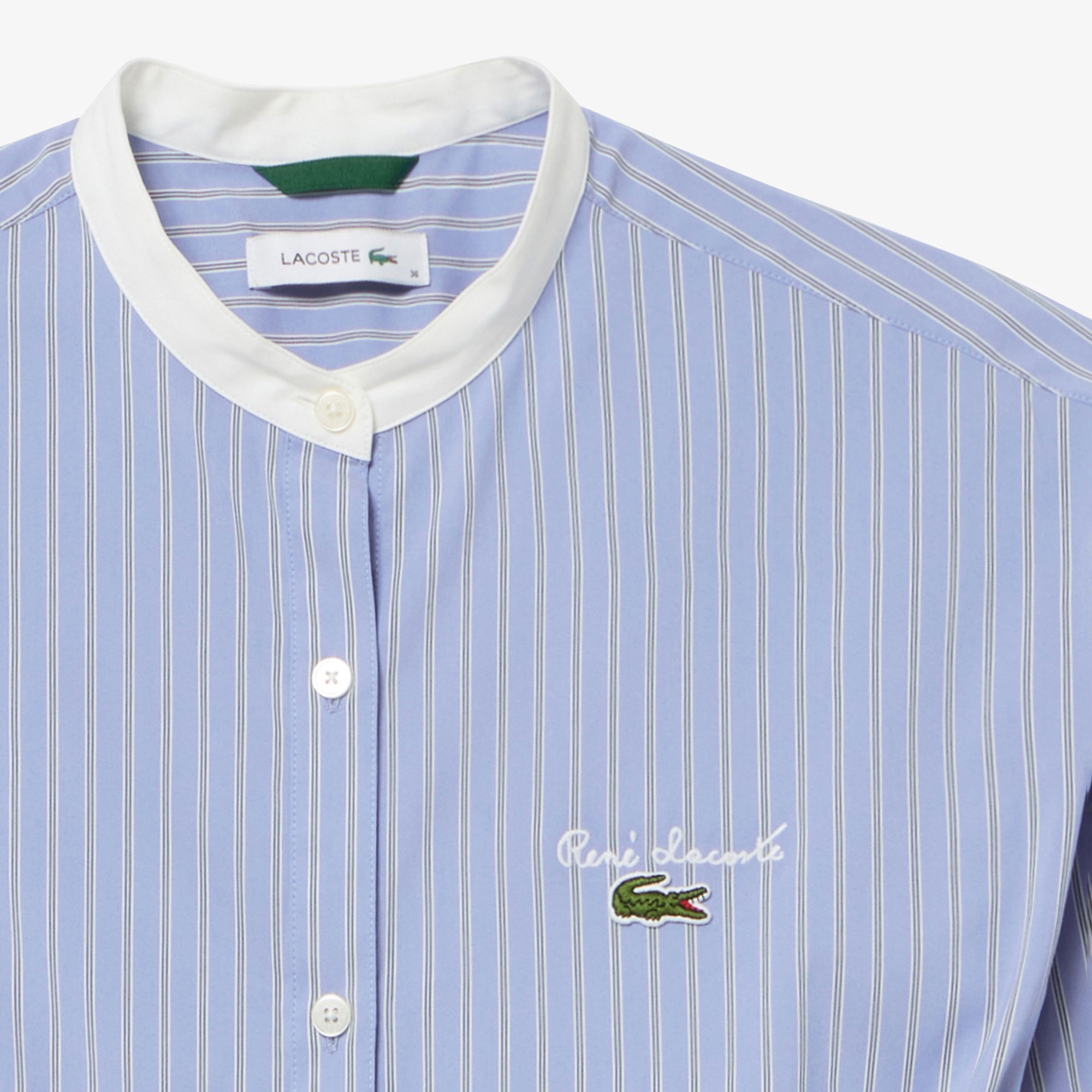 バンドカラーシャツドレス