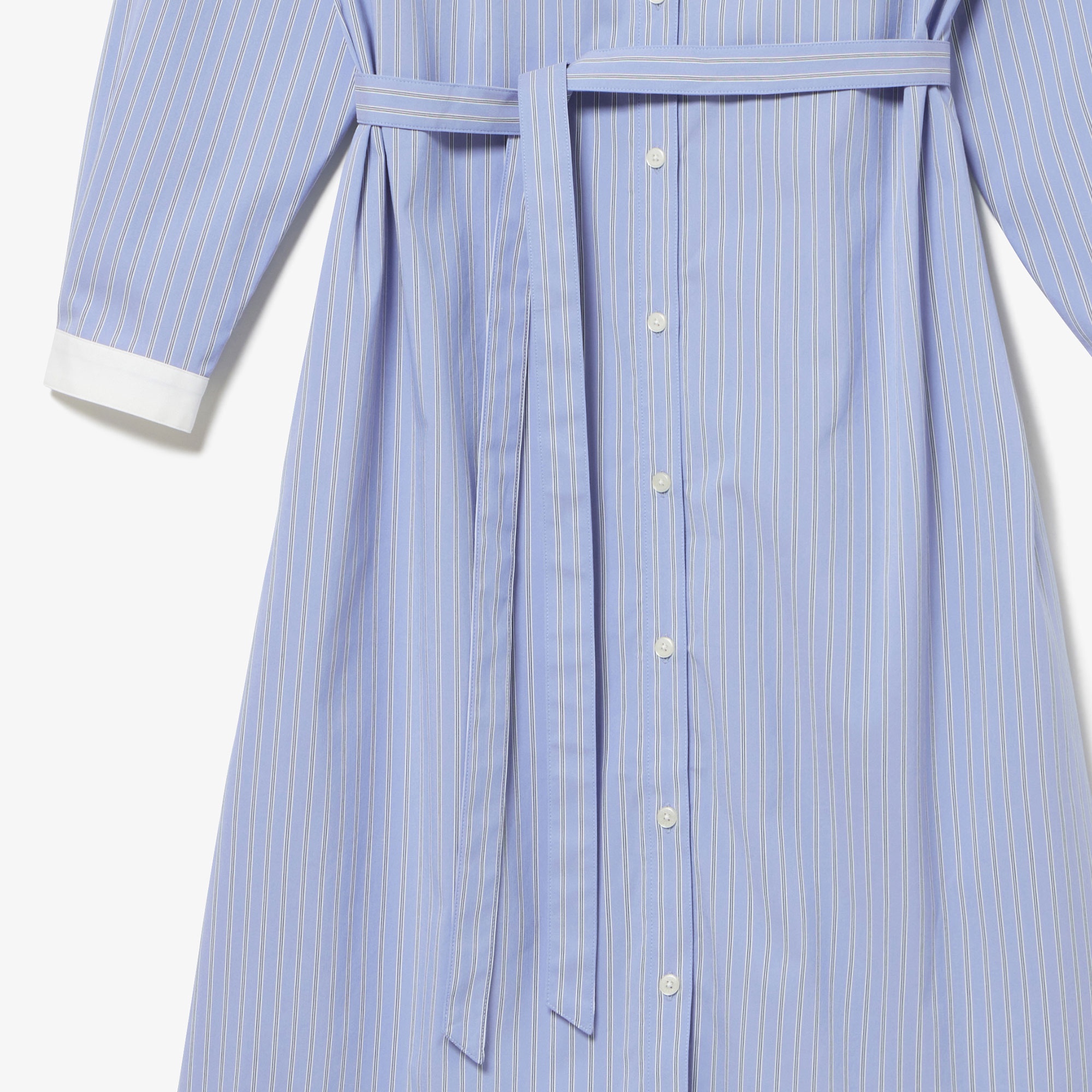 バンドカラーシャツドレス