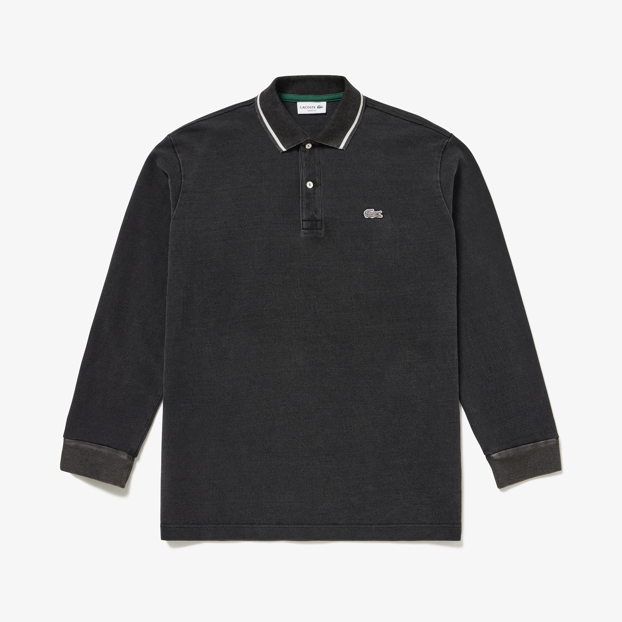 ルーズフィットビッグ鹿の子地インディゴポロシャツ