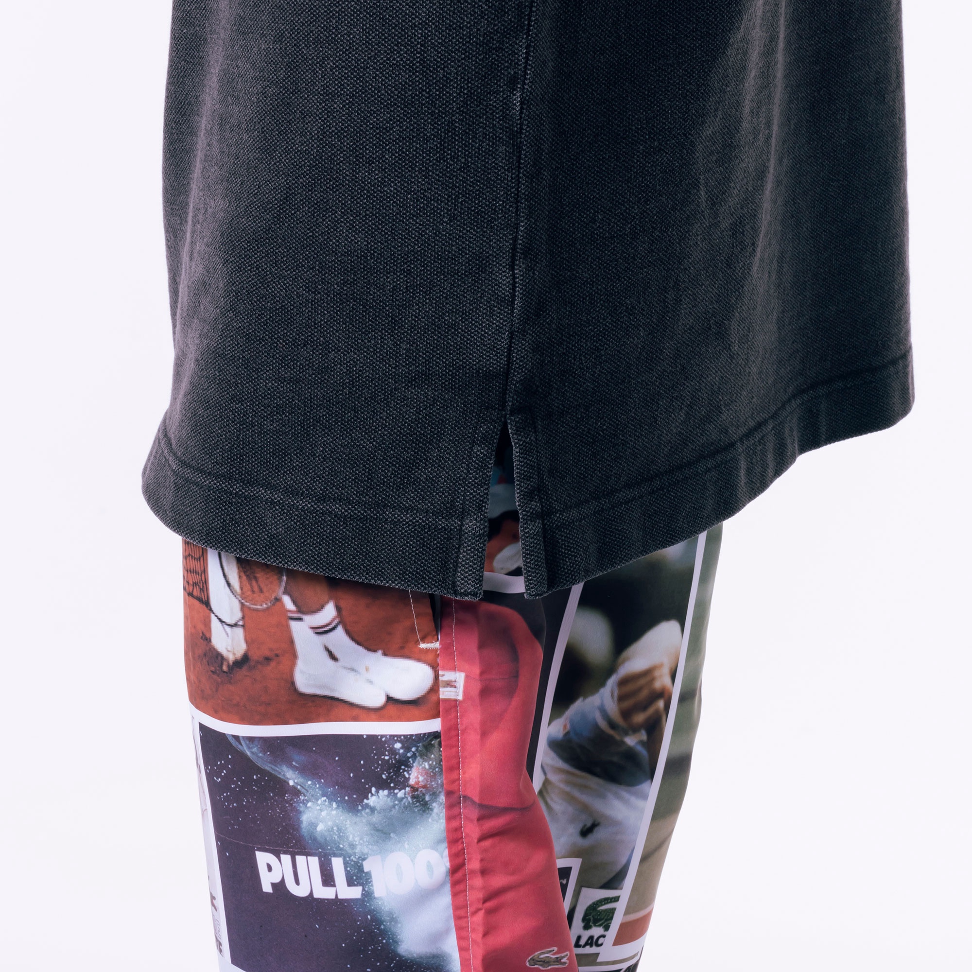 ルーズフィットビッグ鹿の子地インディゴポロシャツ