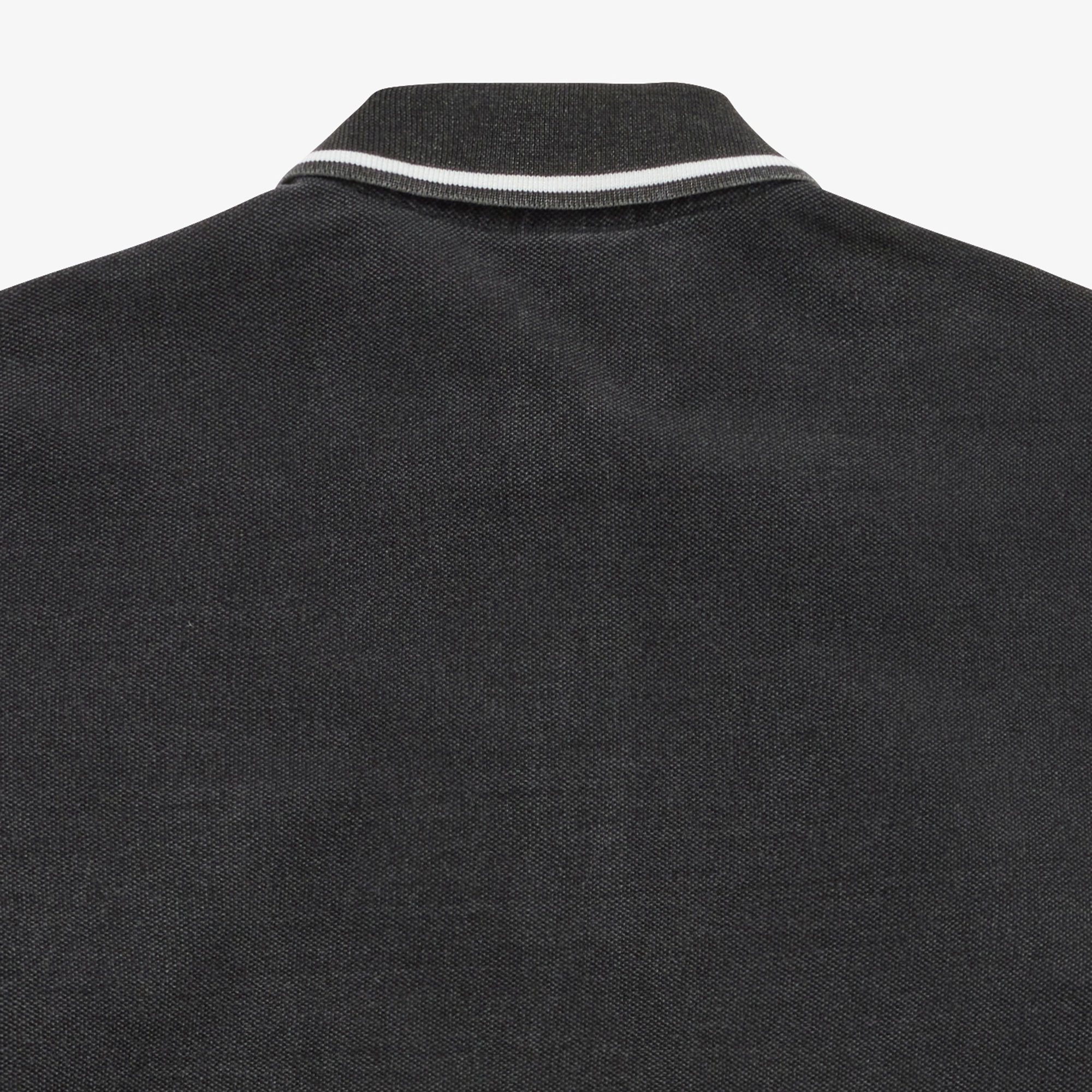 ルーズフィットビッグ鹿の子地インディゴポロシャツ