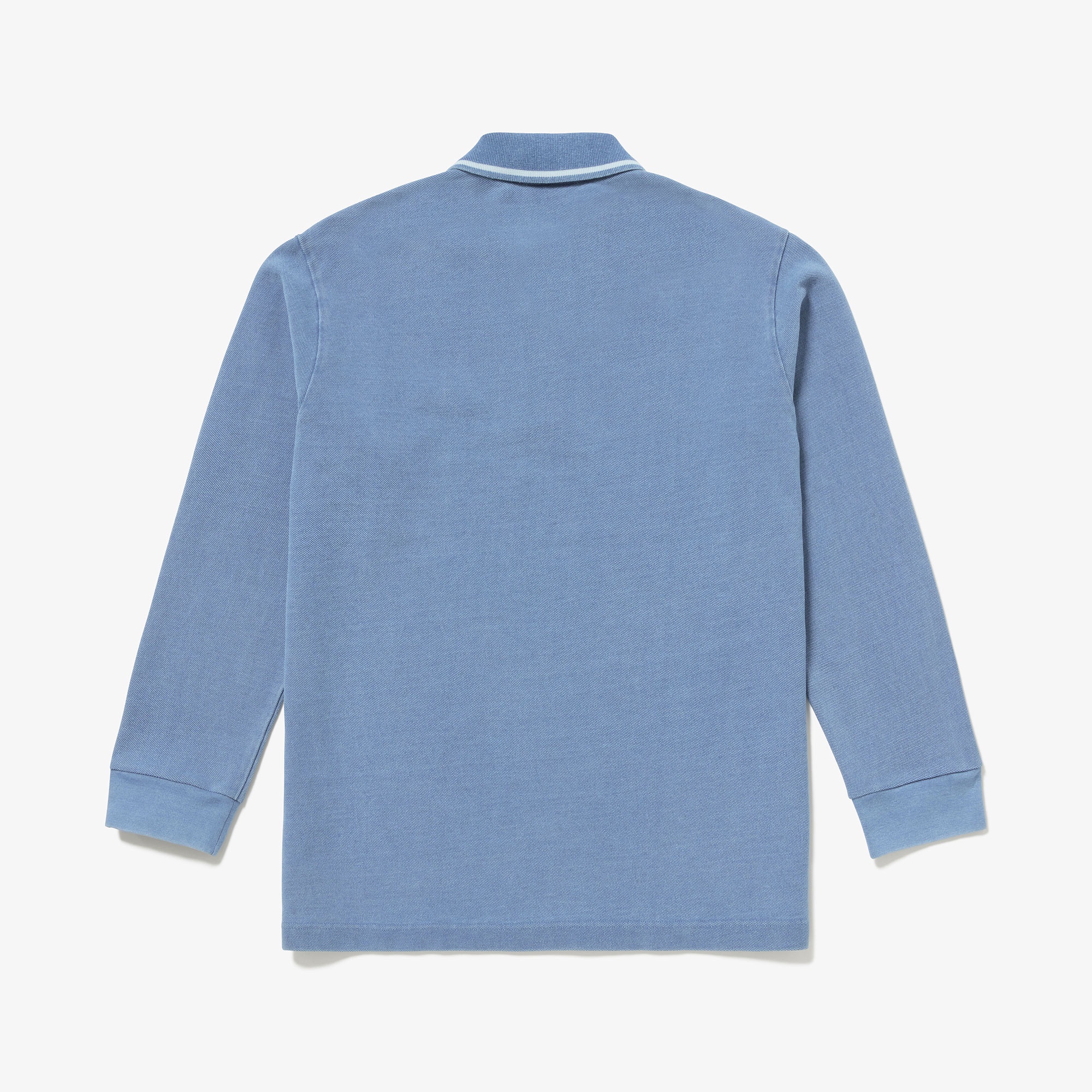 ルーズフィットビッグ鹿の子地インディゴポロシャツ