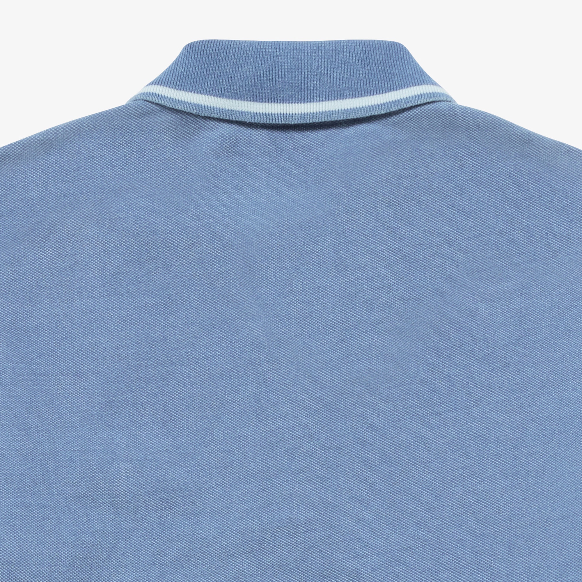 ルーズフィットビッグ鹿の子地インディゴポロシャツ