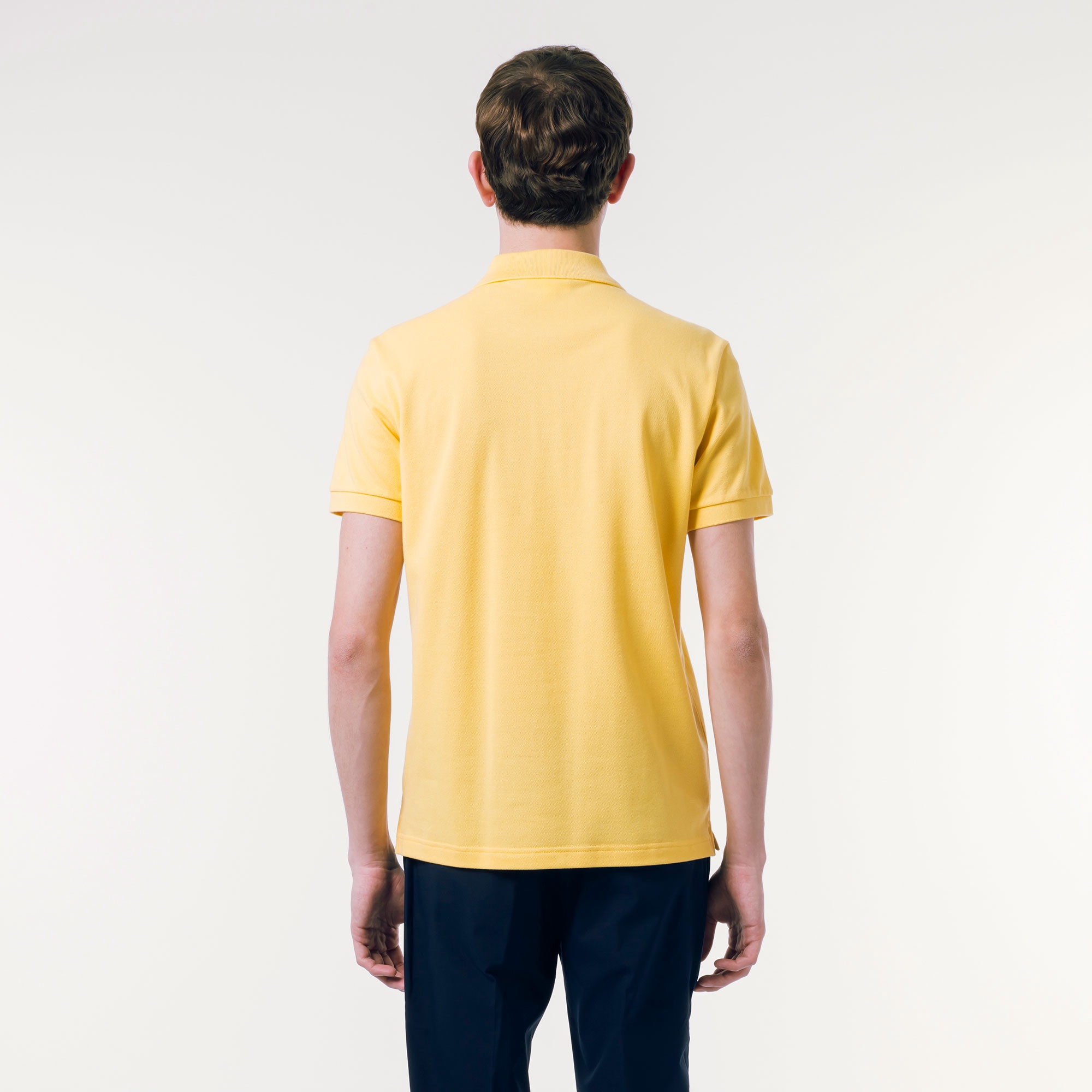 スリムフィットソリッドポロシャツ (半袖)