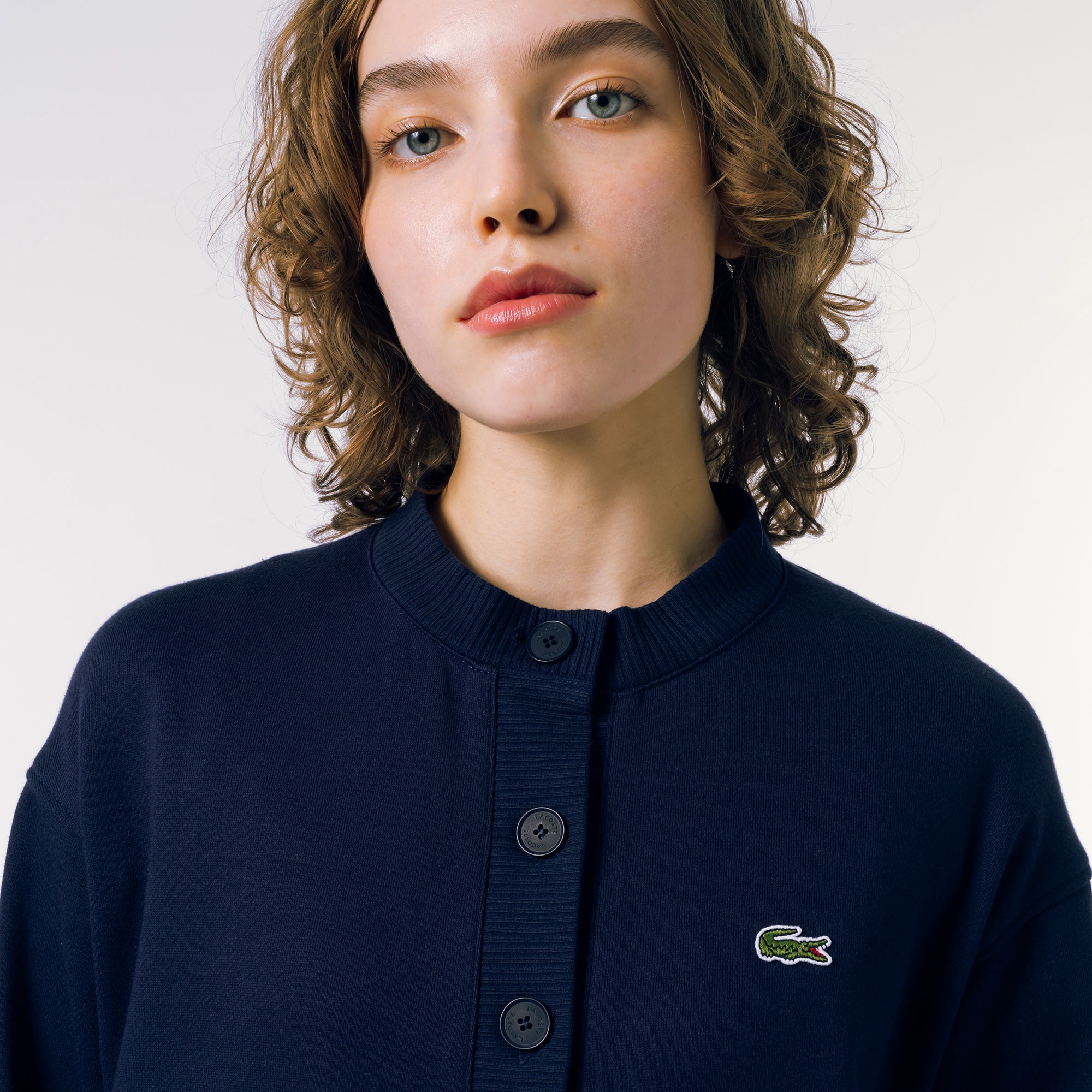 ドルマンスリーブクルーネックスウェットカーディガン