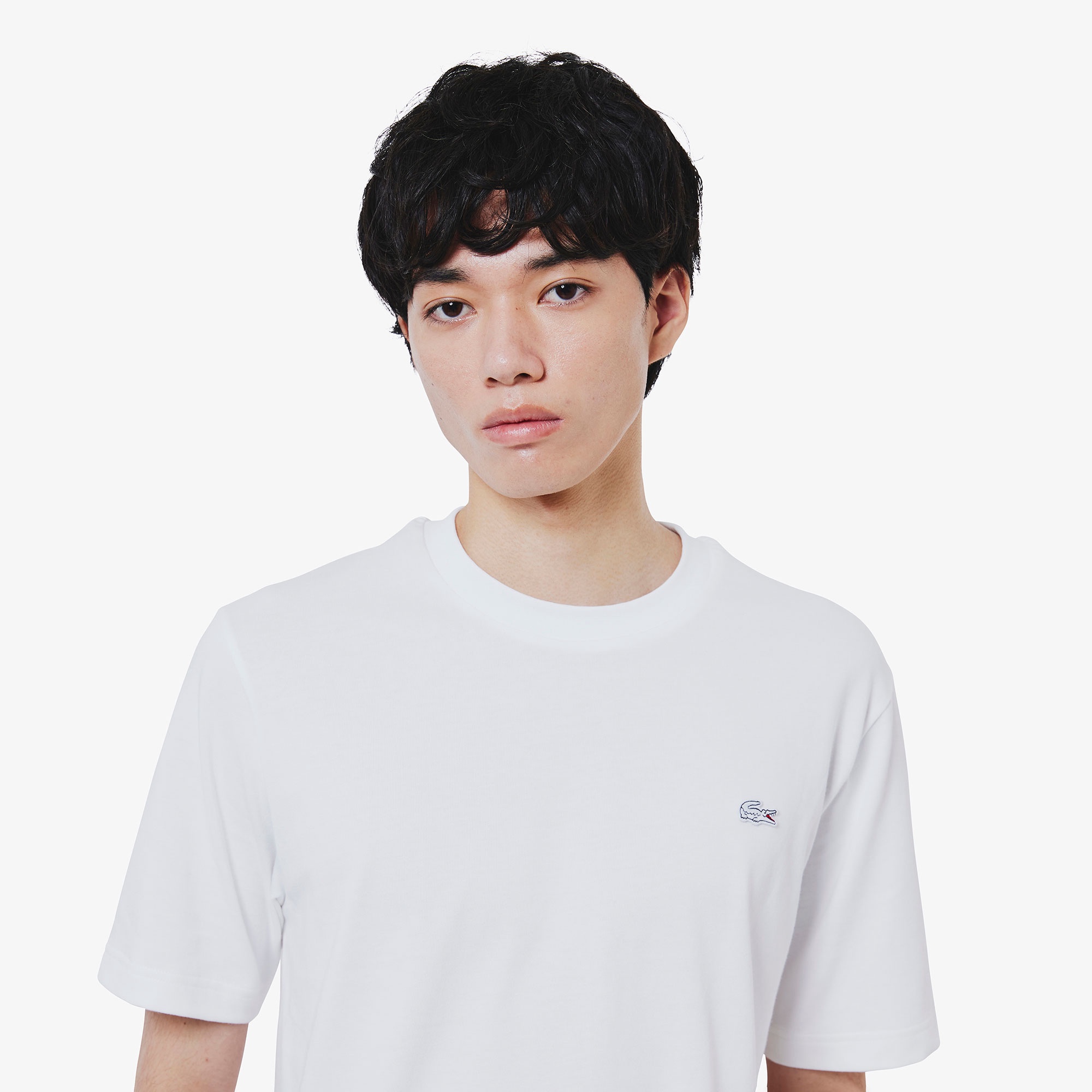 アウトラインクロッククルーネックTシャツ