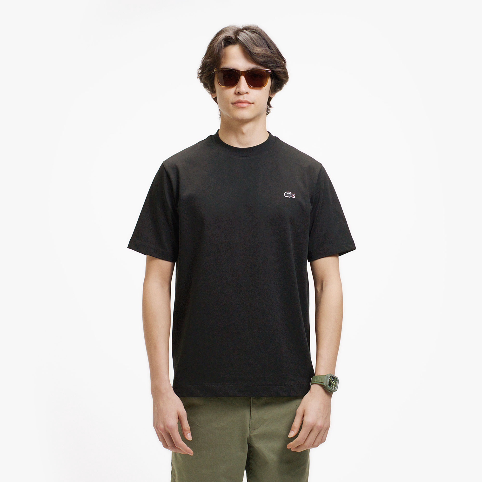 アウトラインクロッククルーネックTシャツ