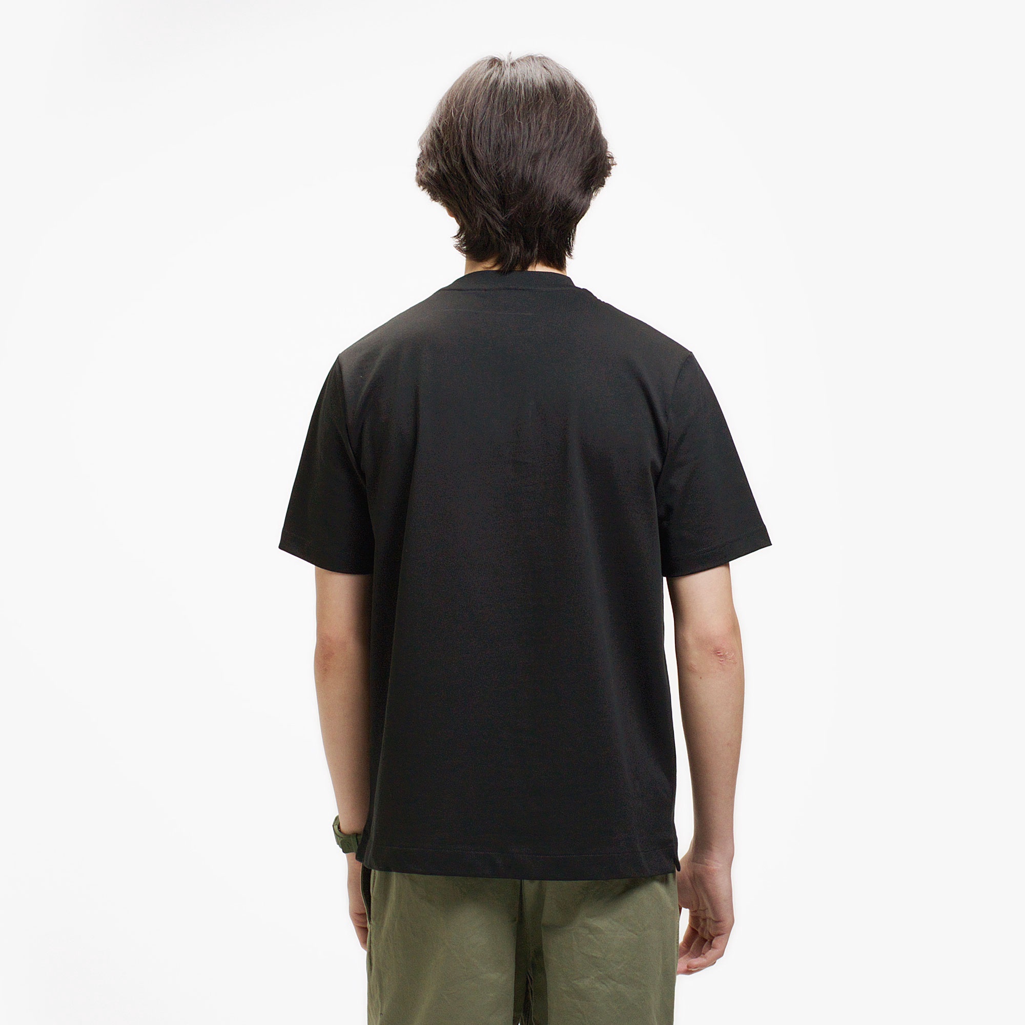 アウトラインクロッククルーネックTシャツ