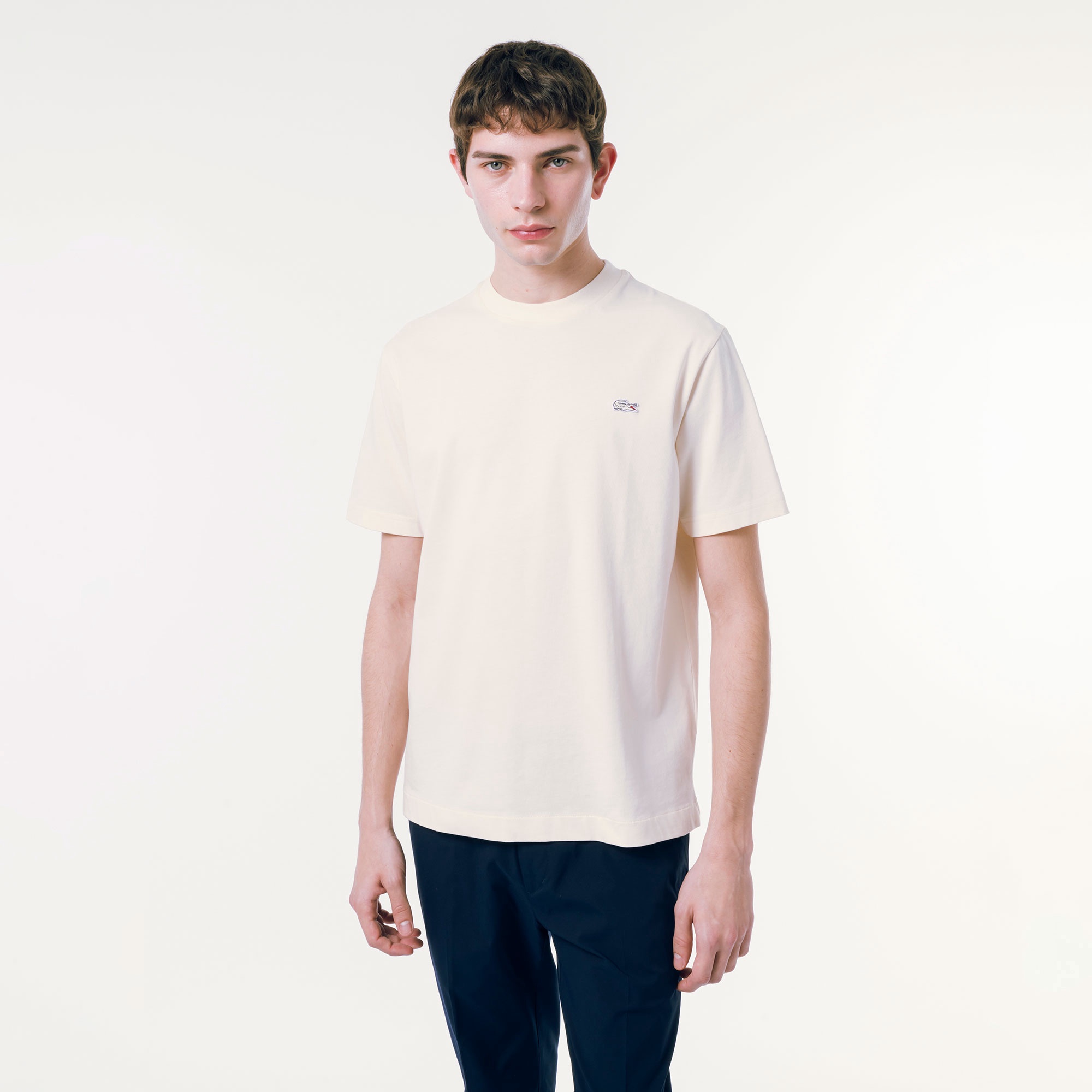 アウトラインクロッククルーネックTシャツ