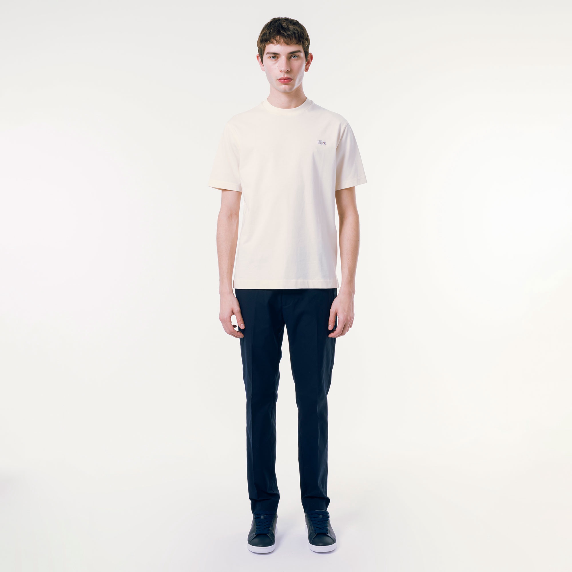 アウトラインクロッククルーネックTシャツ