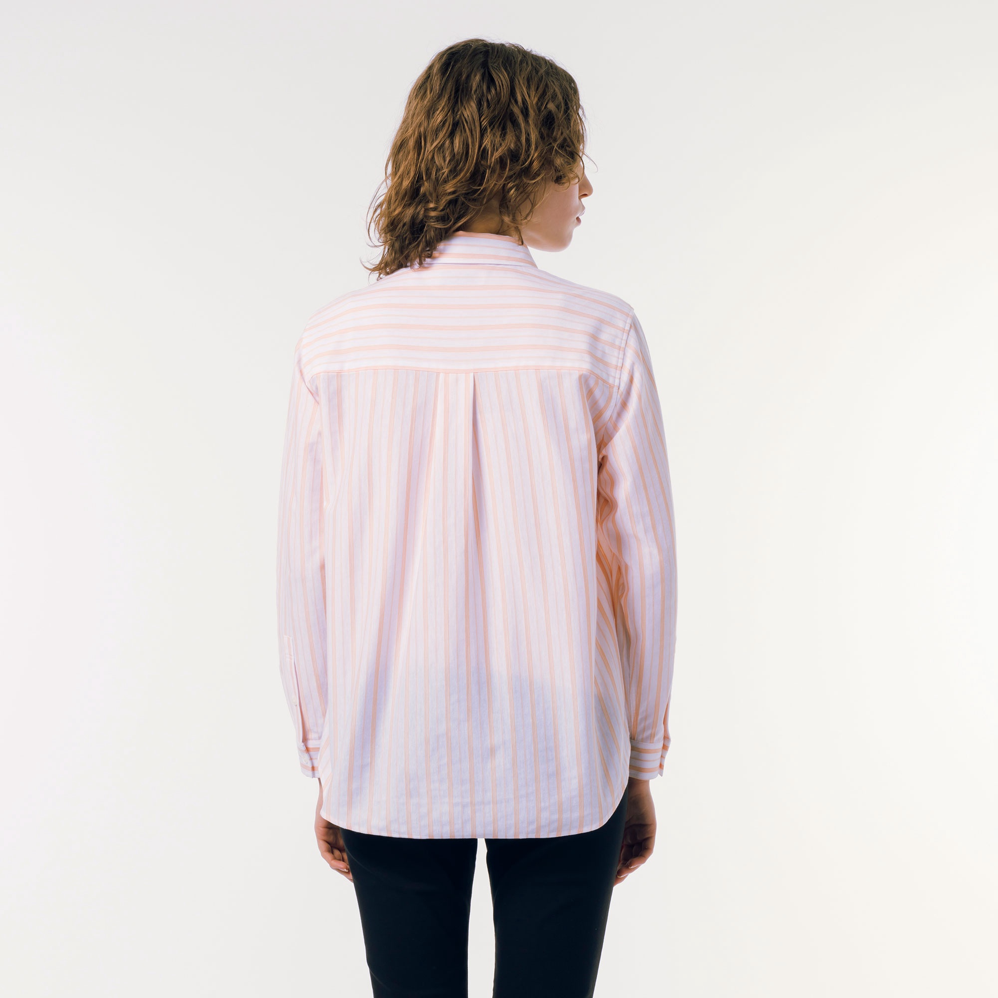 ジャージニットストライプシャツ