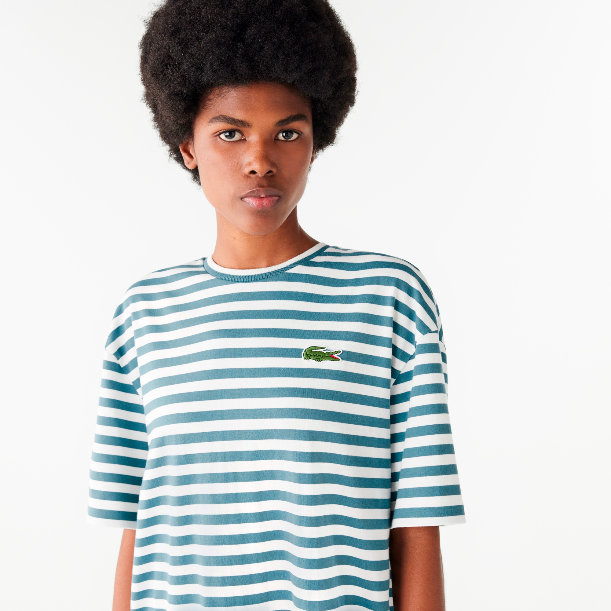 バイカラーボーダーTシャツドレス