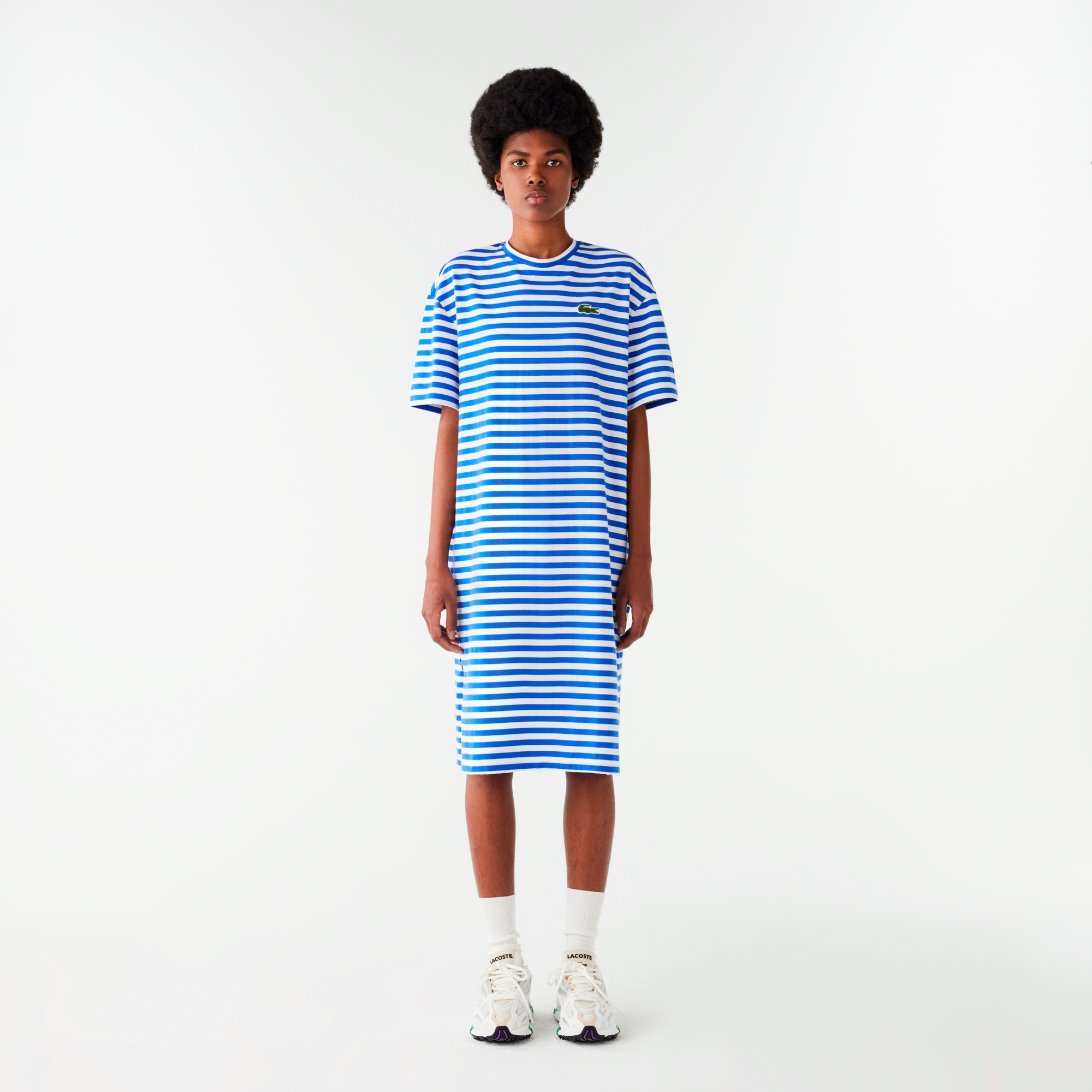 バイカラーボーダーTシャツドレス