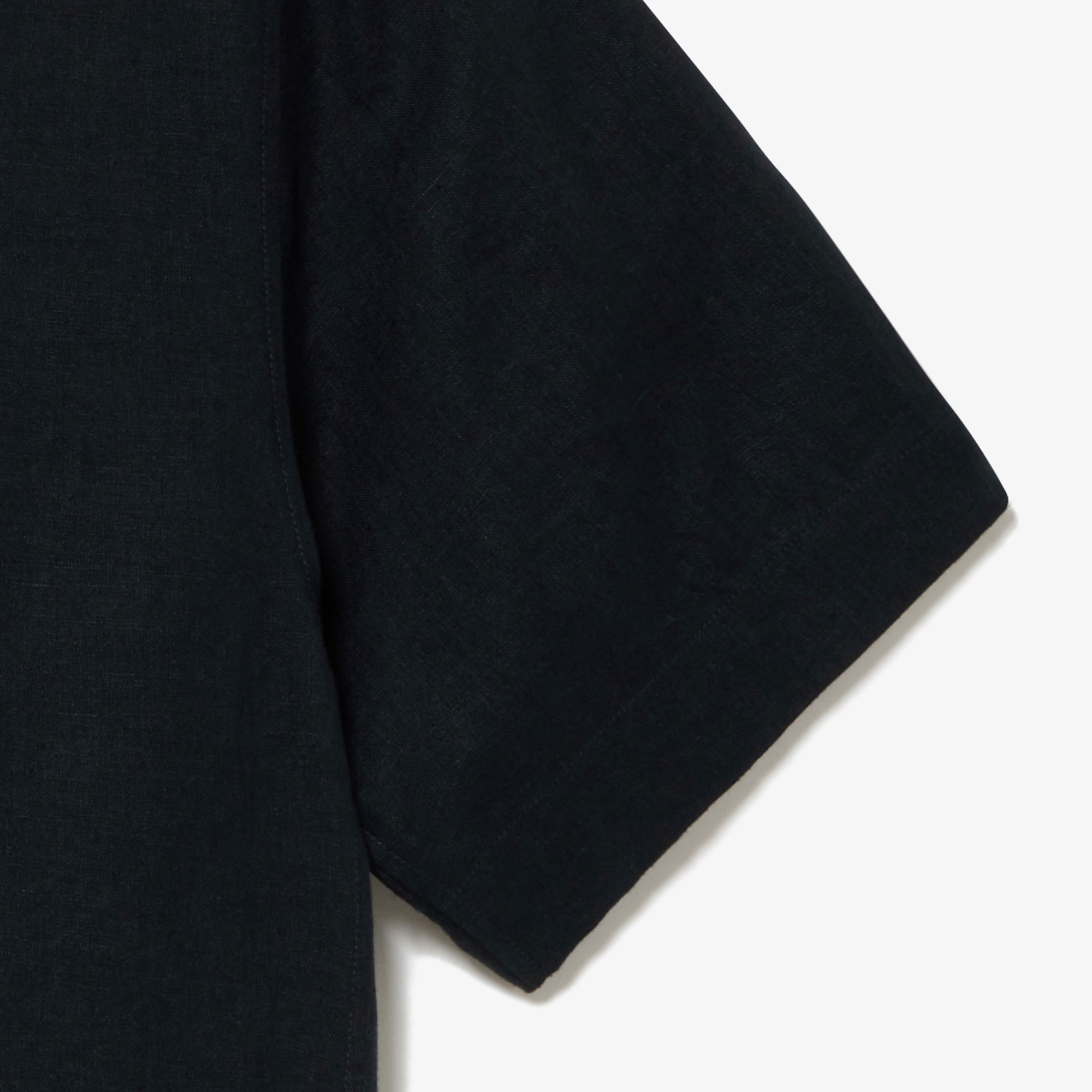 リネンコットン5分袖シャツ