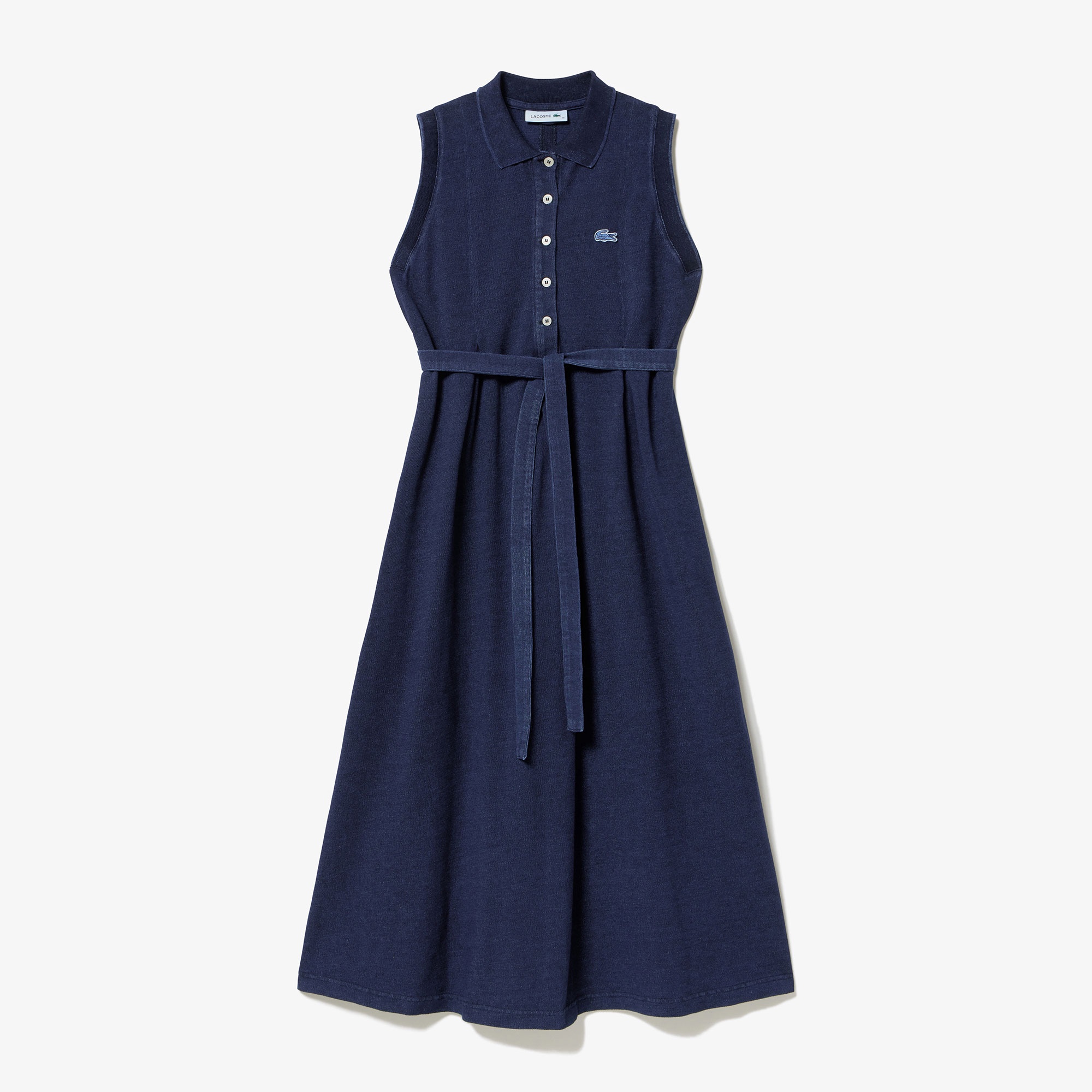 インディゴノースリーブポロドレス