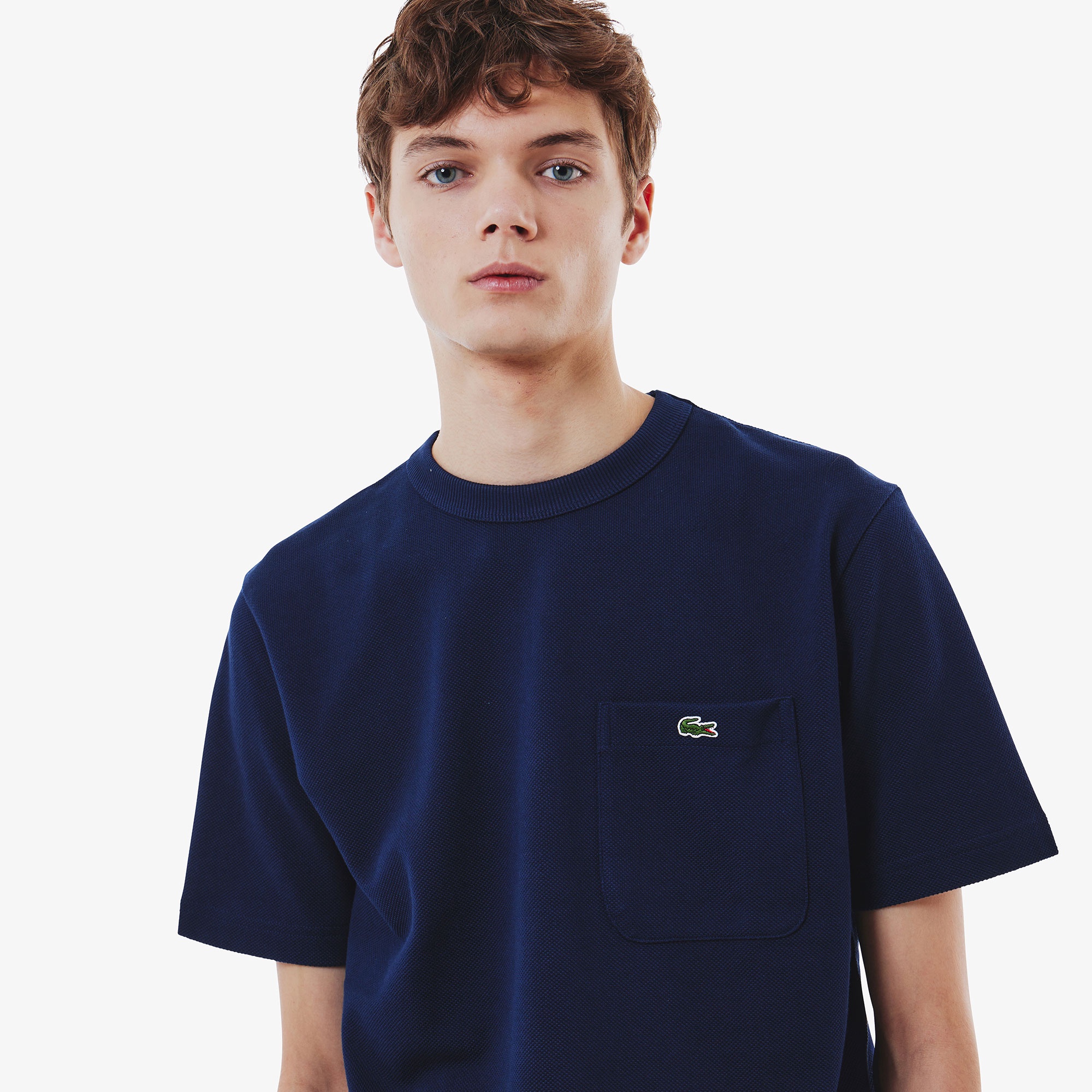 鹿の子地ポケット半袖Tシャツ