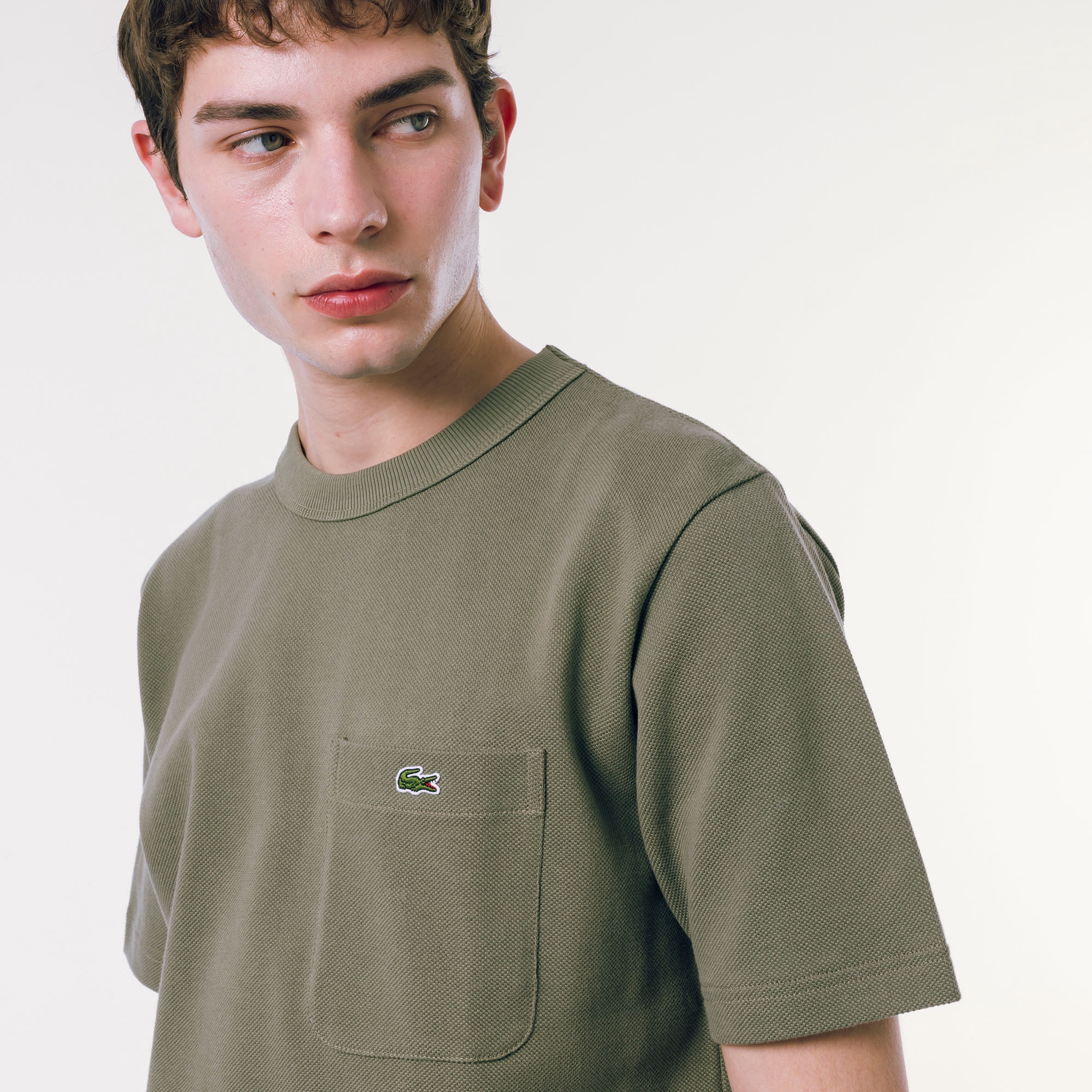 鹿の子地ポケット半袖Tシャツ