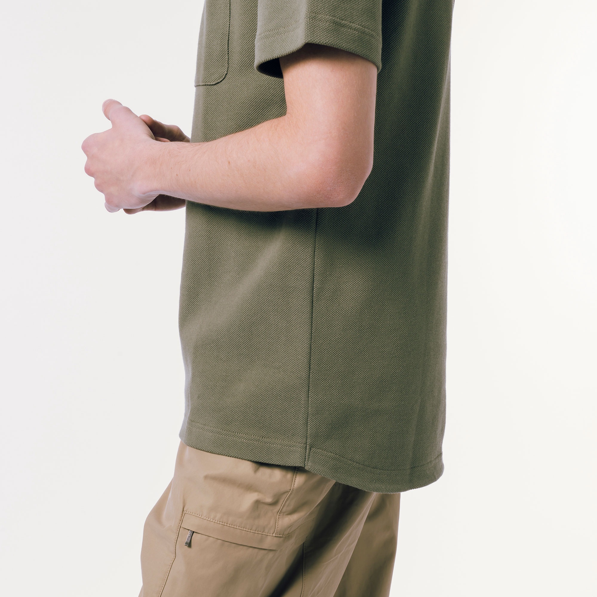 鹿の子地ポケット半袖Tシャツ