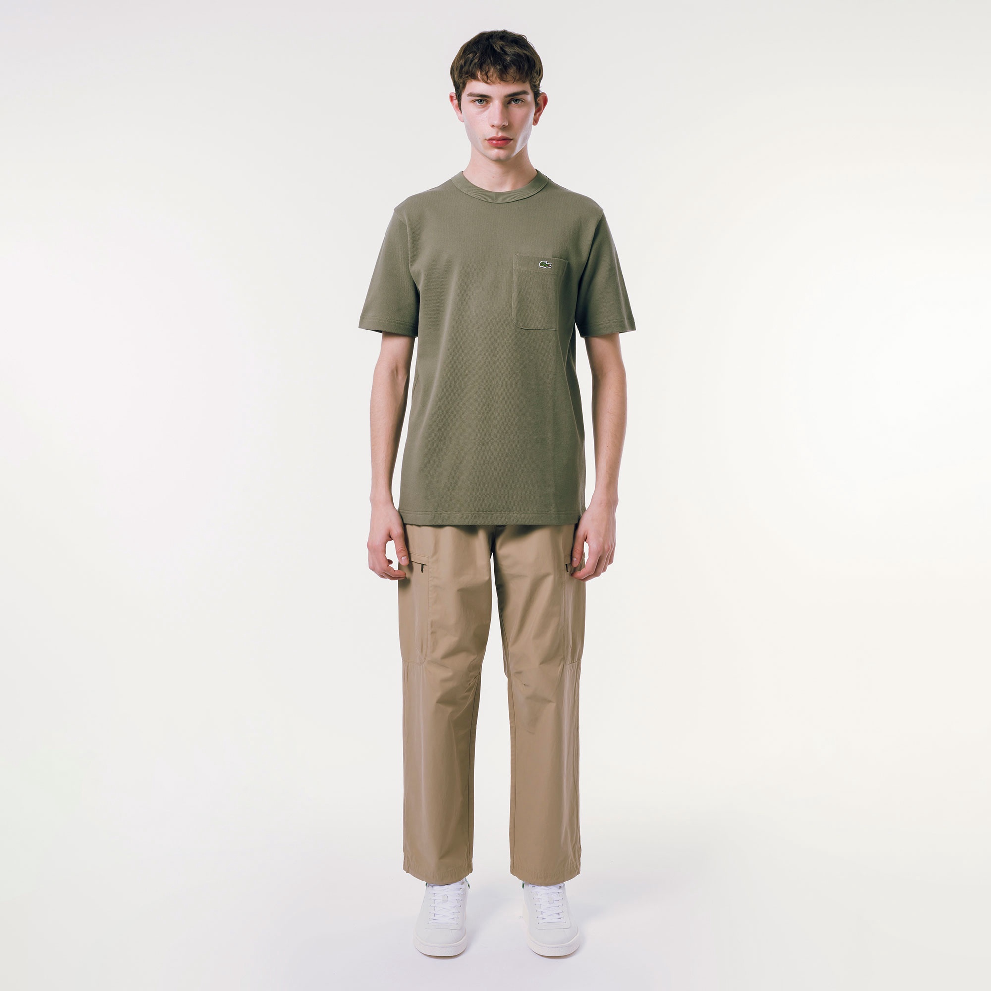 鹿の子地ポケット半袖Tシャツ