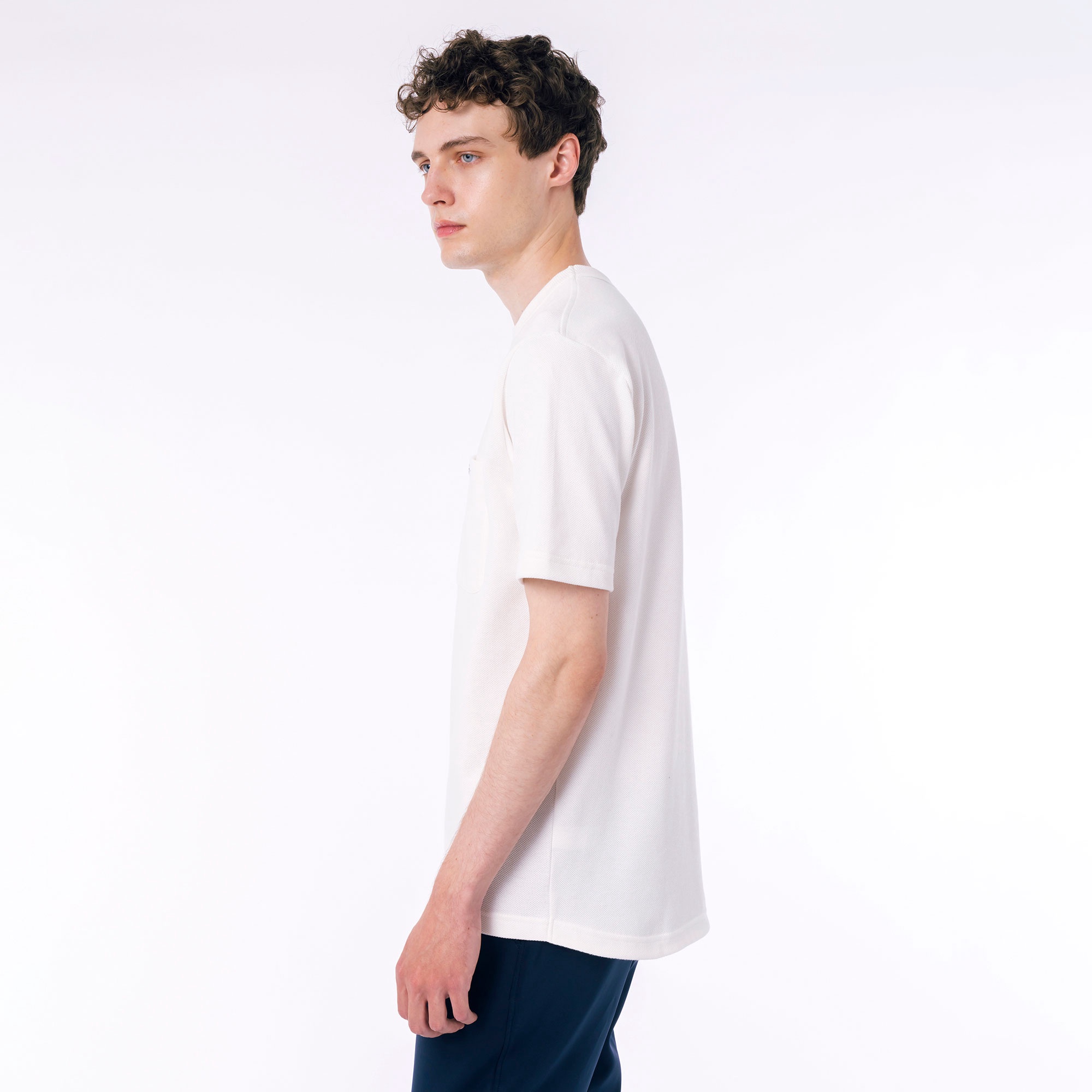 鹿の子地ポケット半袖Tシャツ