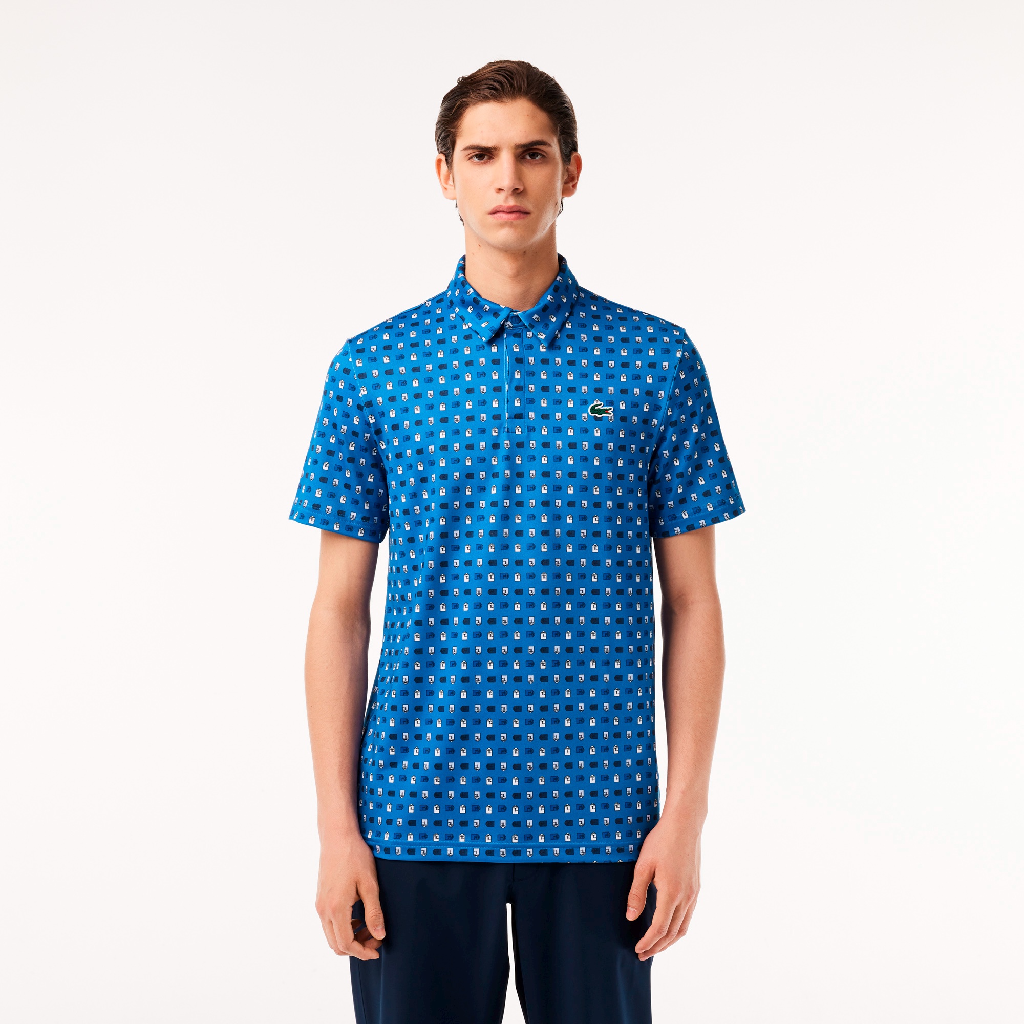 ミニマム総柄プリントゴルフポロシャツ