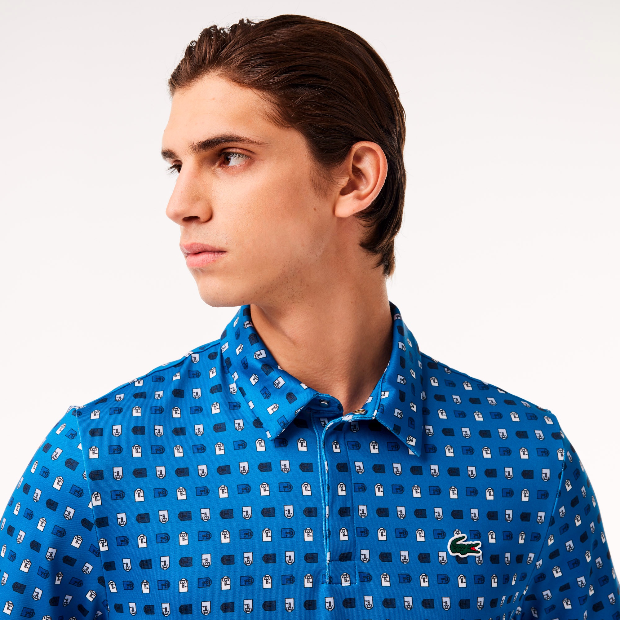 ミニマム総柄プリントゴルフポロシャツ