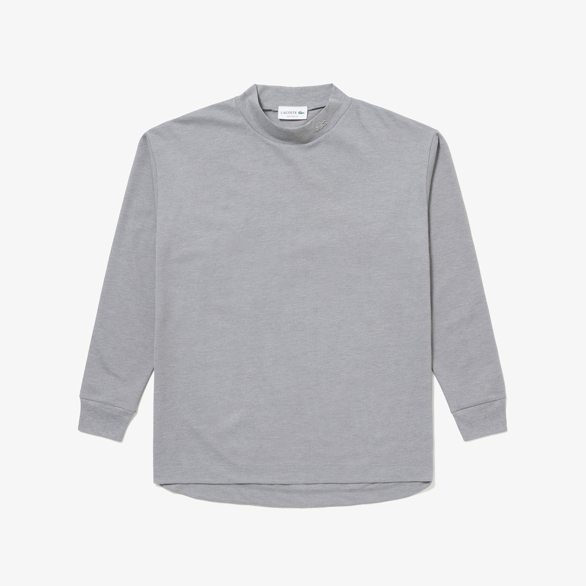 鹿の子地モックネックTシャツ