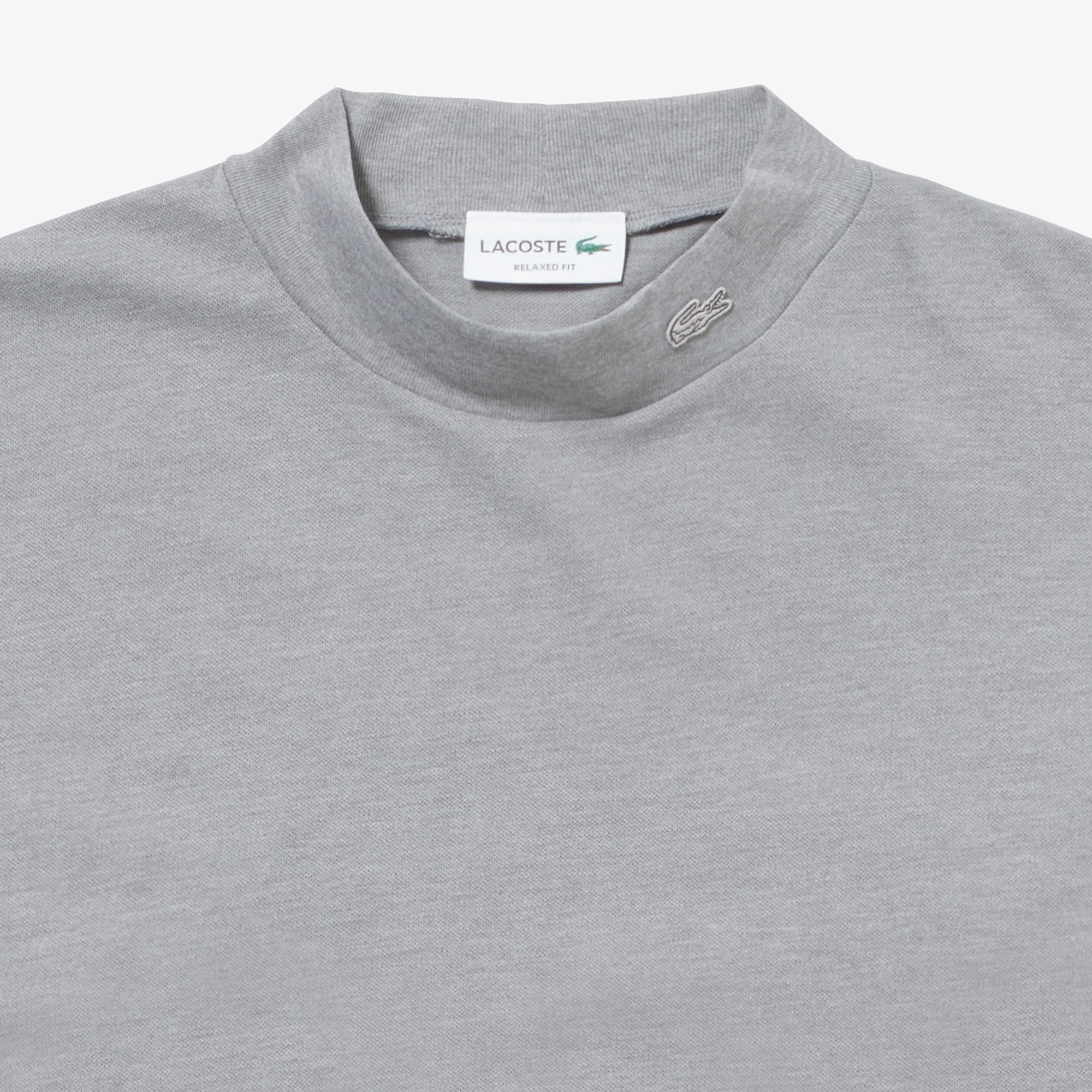 鹿の子地モックネックTシャツ