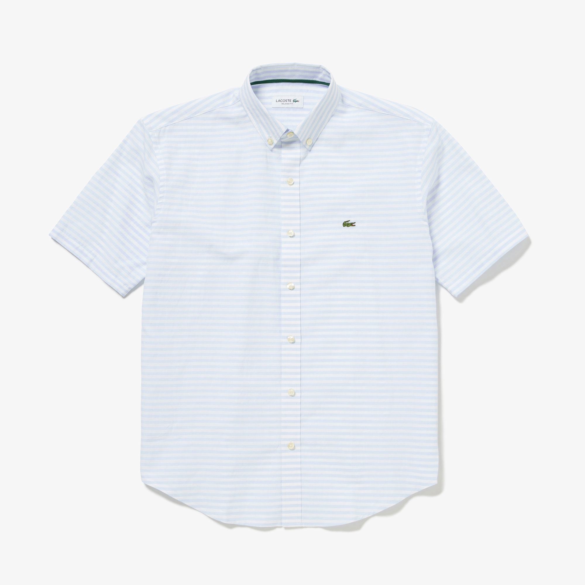 コットンリネンボーダーシャツ