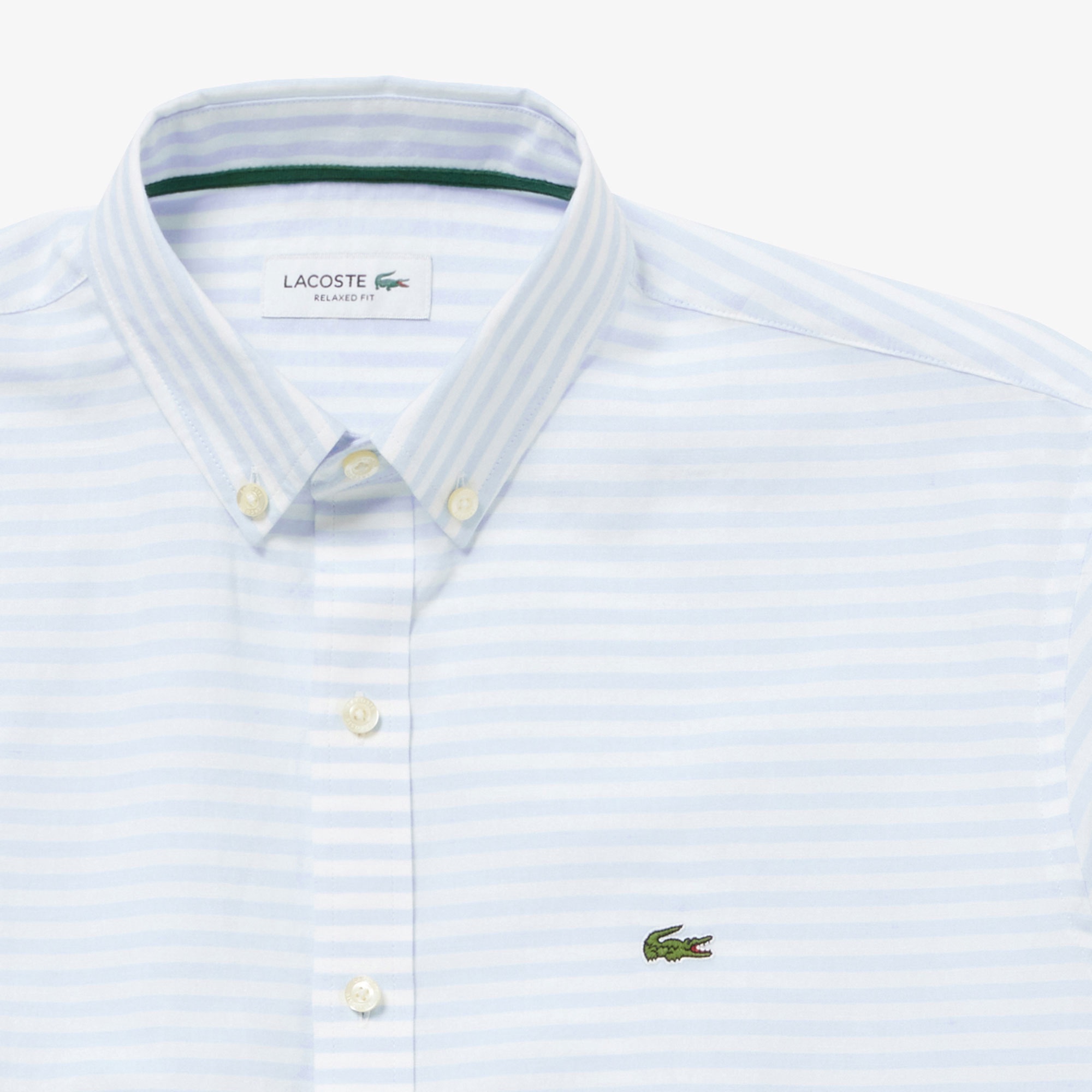 コットンリネンボーダーシャツ