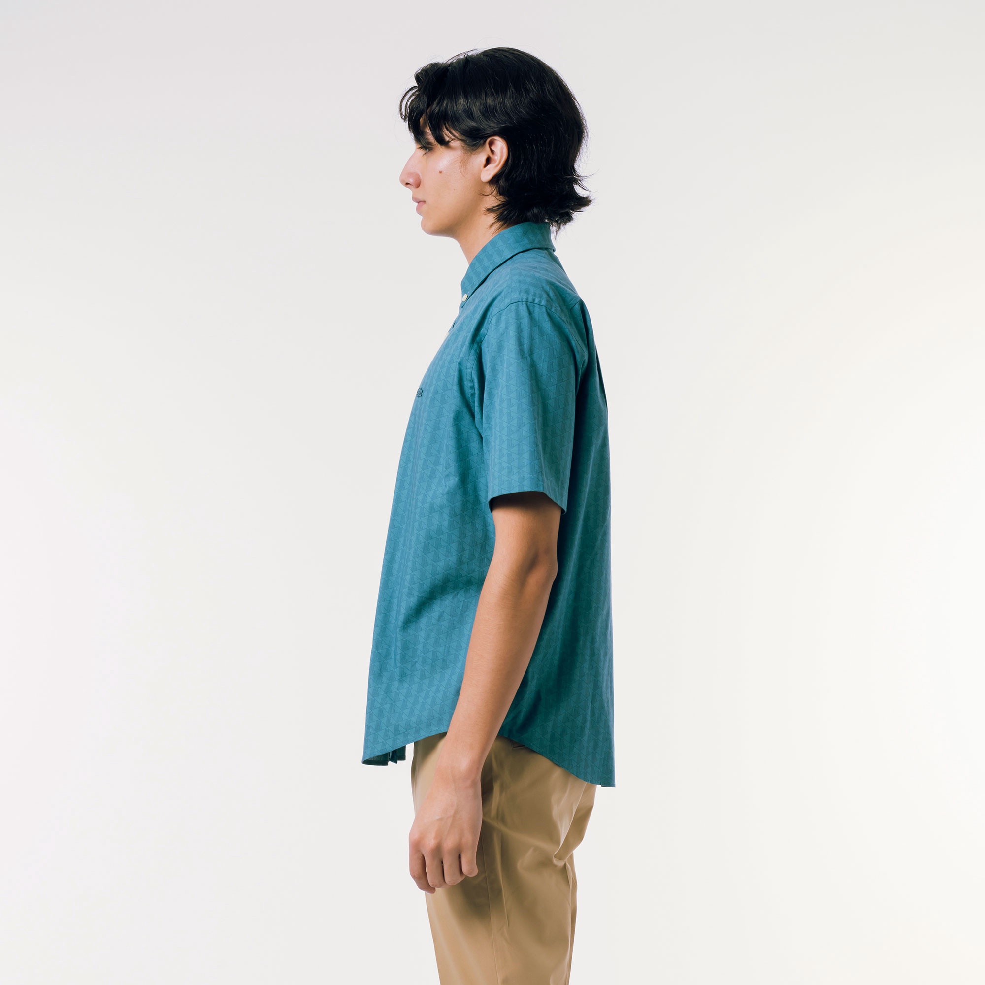 プリントジャカードシャンブレーオックスフォードシャツ