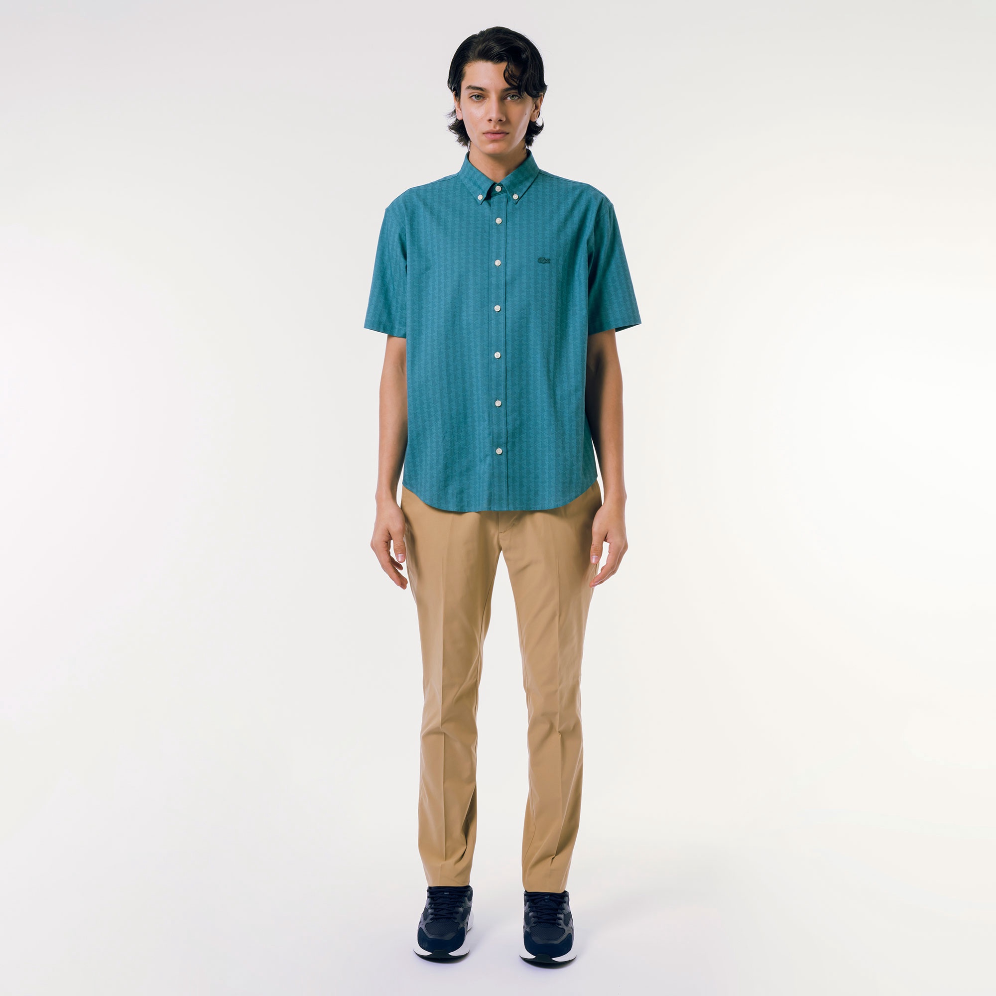 プリントジャカードシャンブレーオックスフォードシャツ