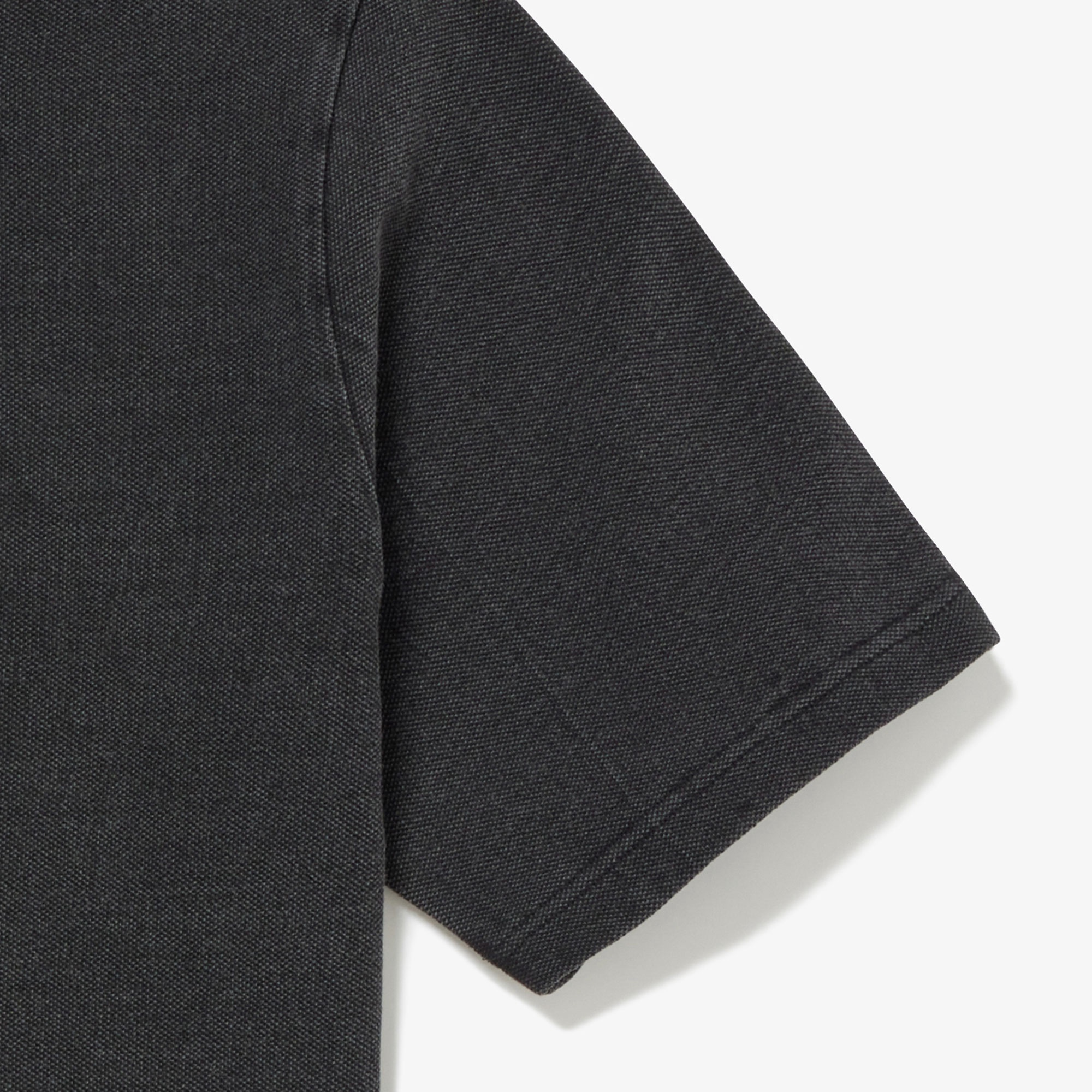 配色リブニットインディゴポロシャツ