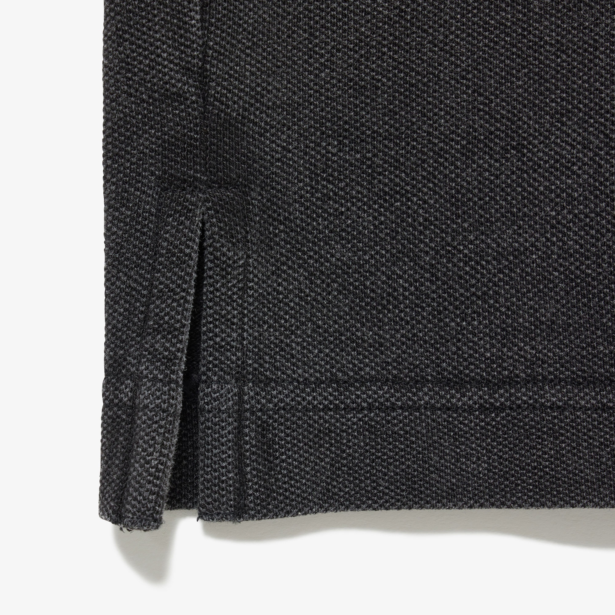 配色リブニットインディゴポロシャツ