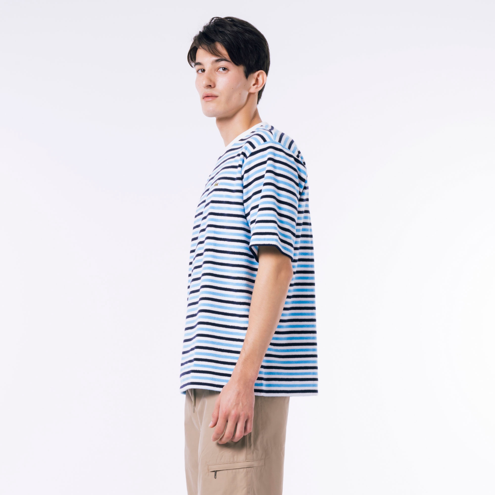 ハイゲージパイル地ボーダーTシャツ