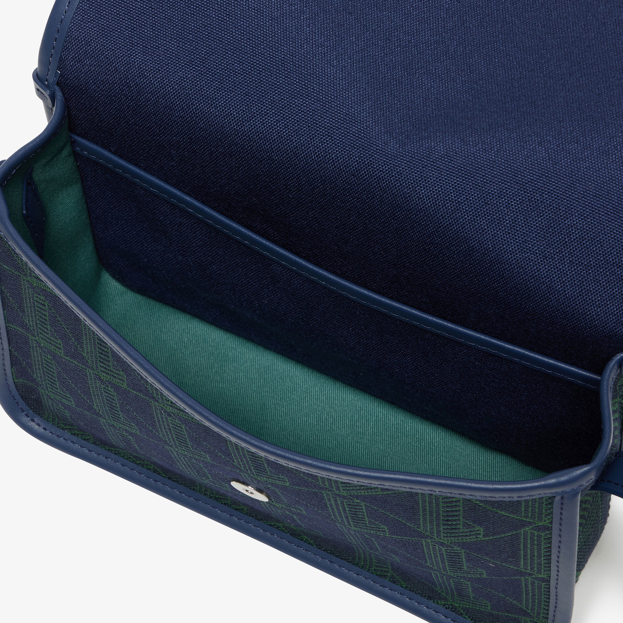 ヘリテージキャンバス ジャガードモノグラムフラップショルダーバッグ