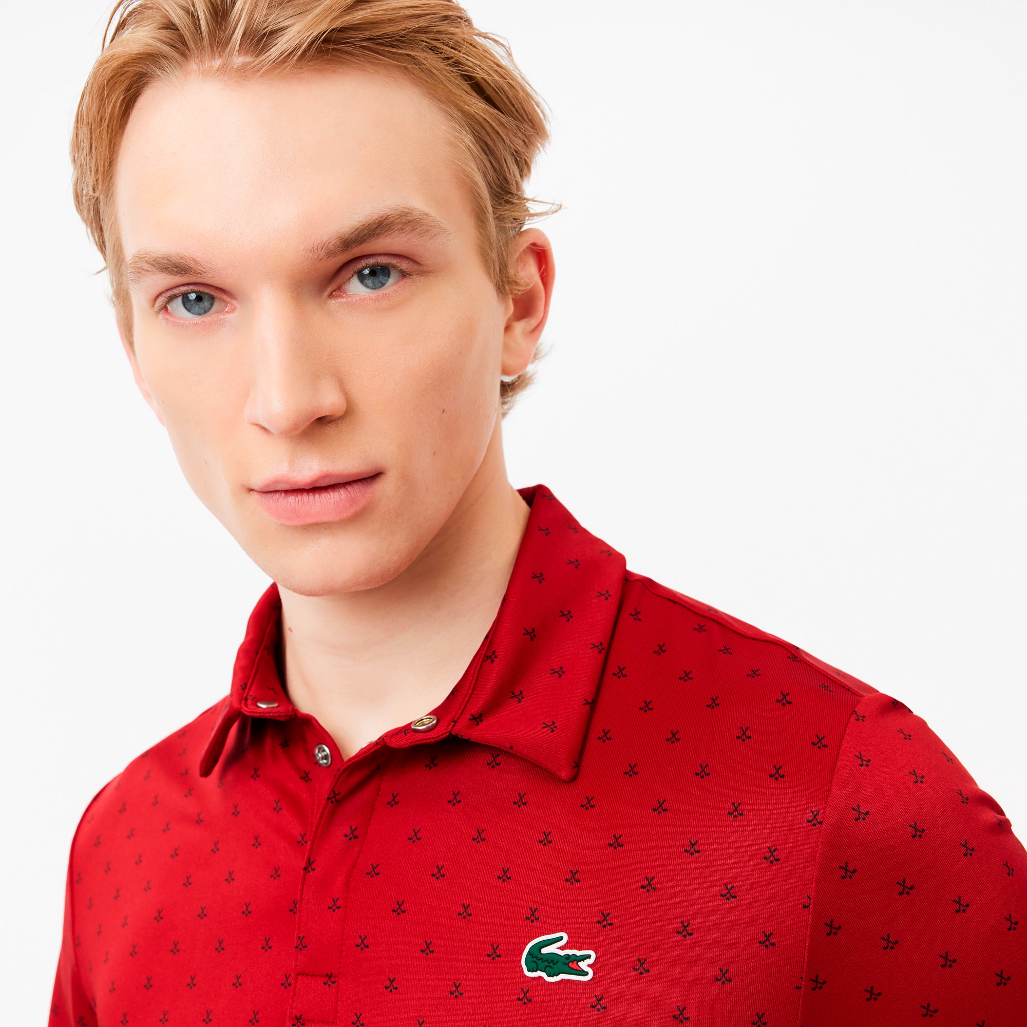 ミニマム総柄プリントゴルフポロシャツ