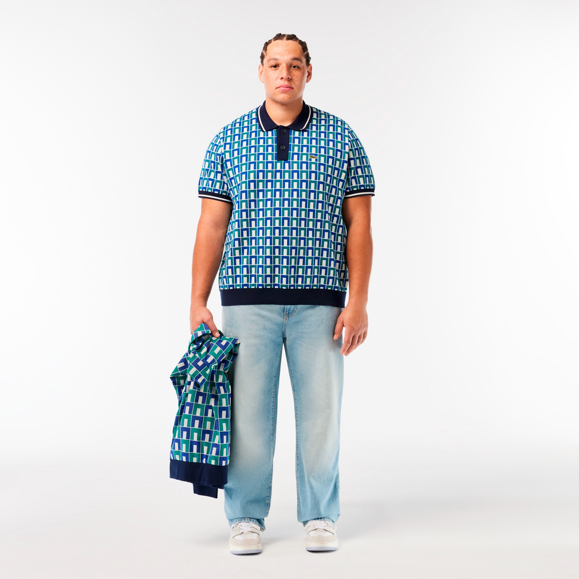 ロベール・ジョルジュ ジャカードニットポロシャツ