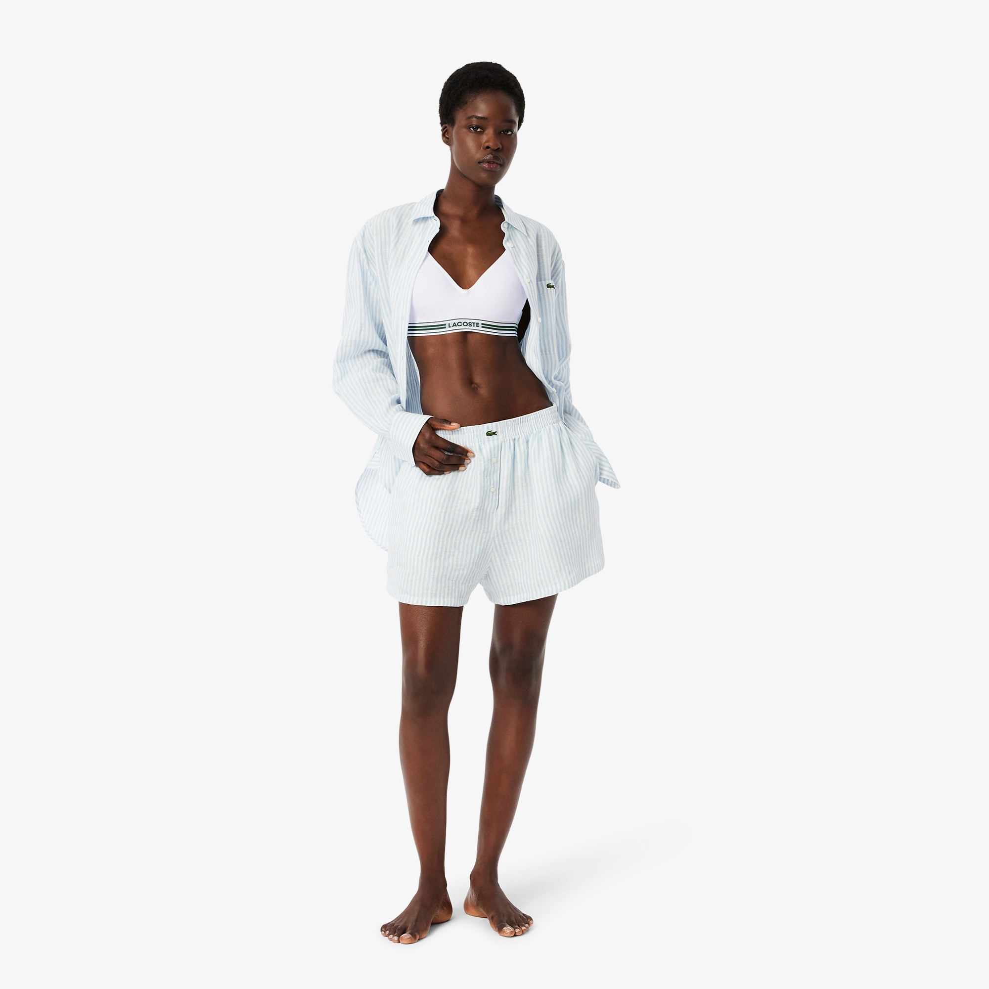 ストライプバンドミッドパッドブラレット