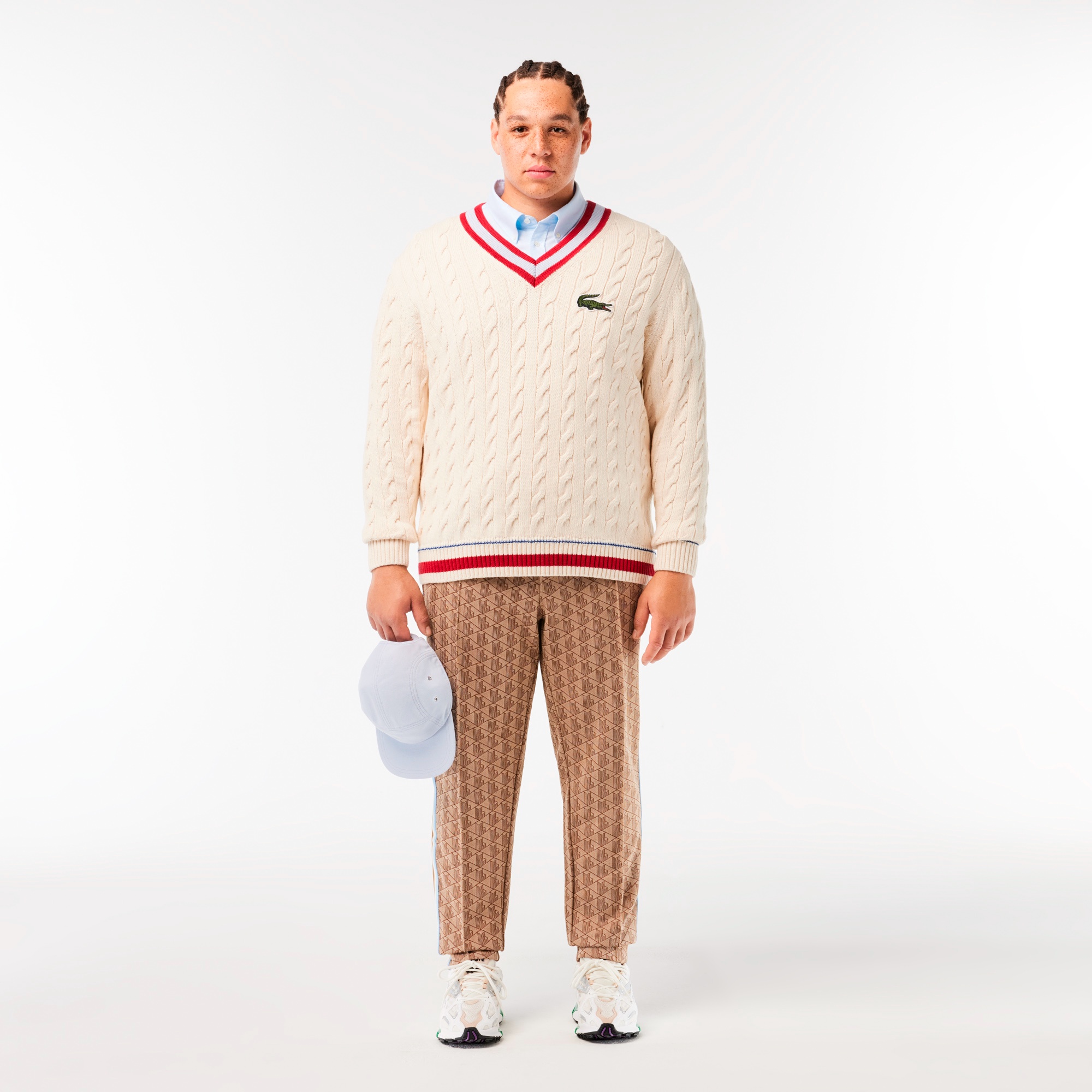 サイドテーピングモノグラムジャカードトラックパンツ