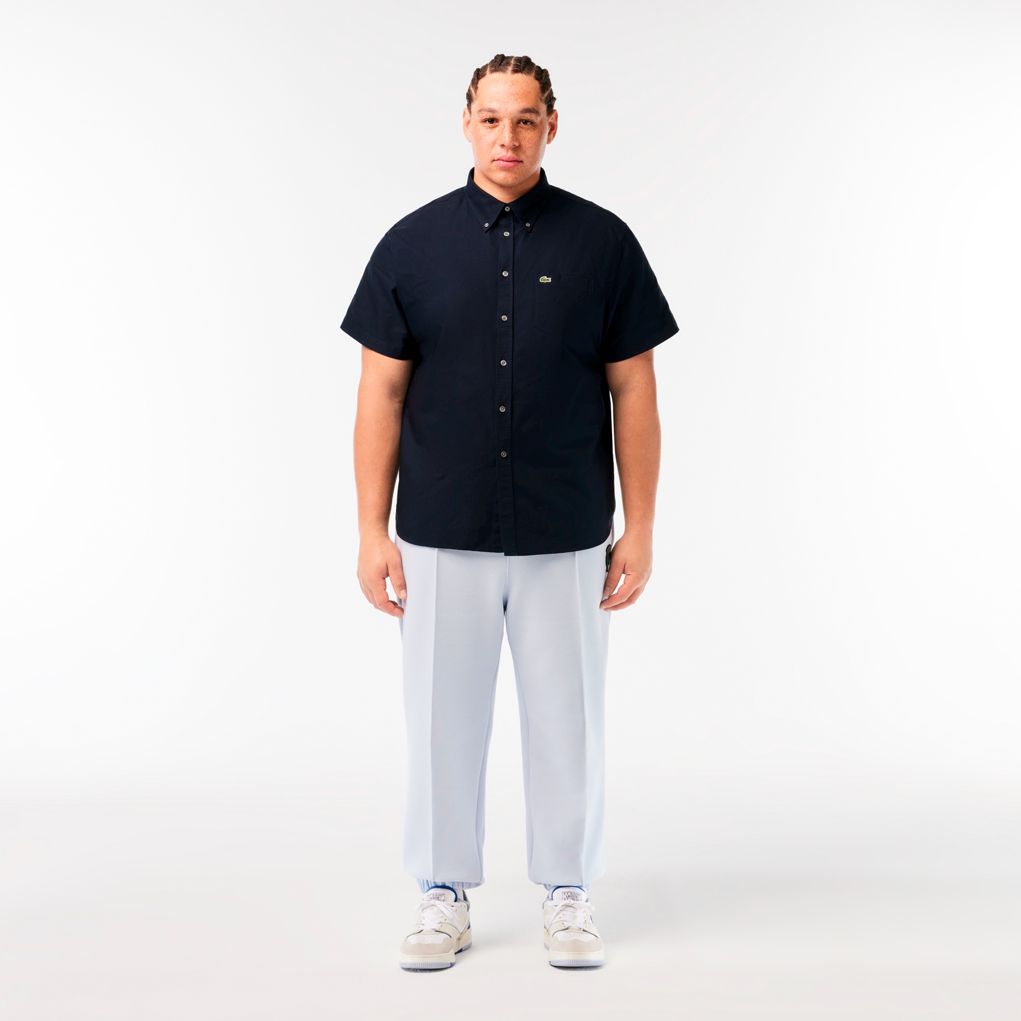 ダブルフェイス鹿の子地トラックパンツ