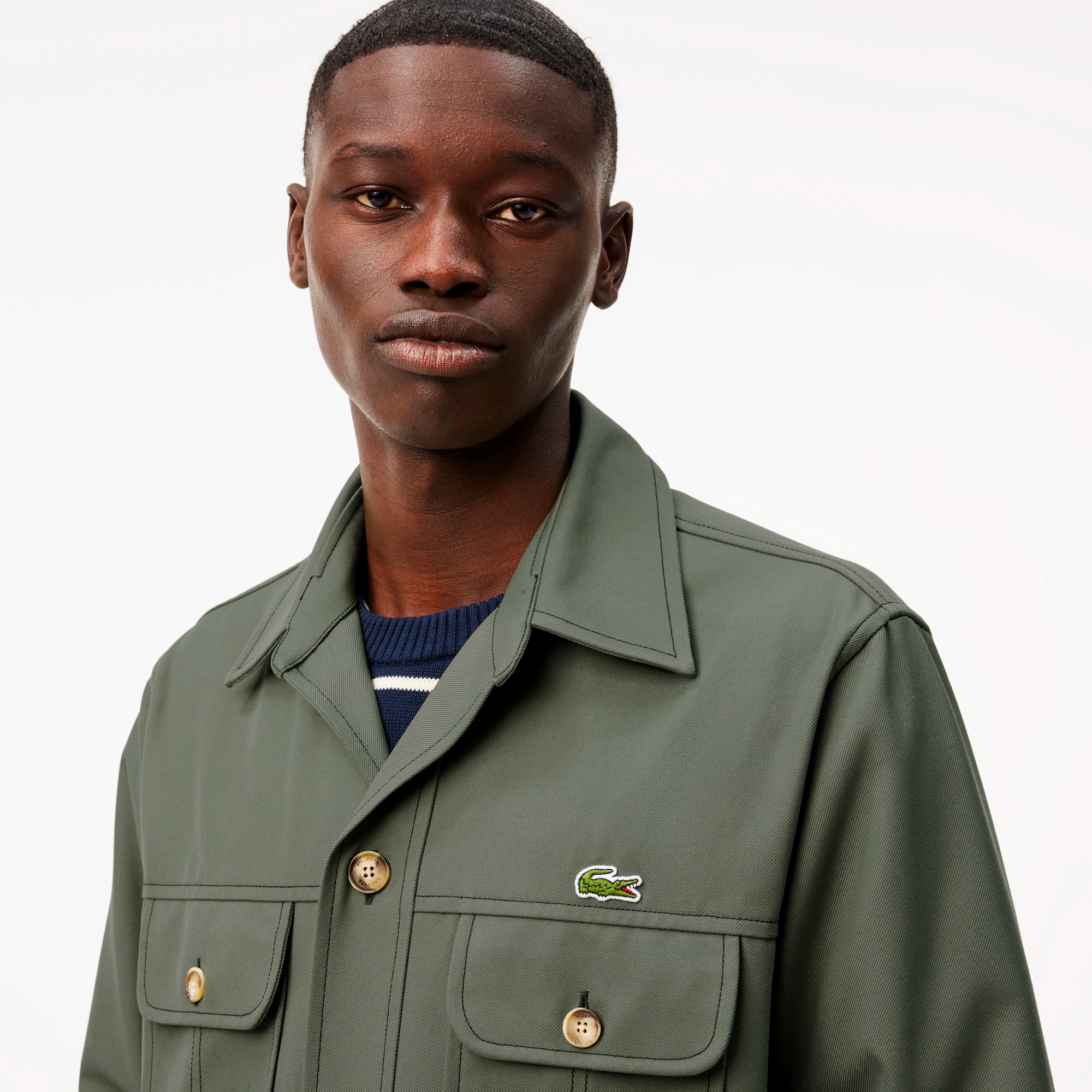 レーヨンブレンドヘビーウェイトミリタリーシャツ