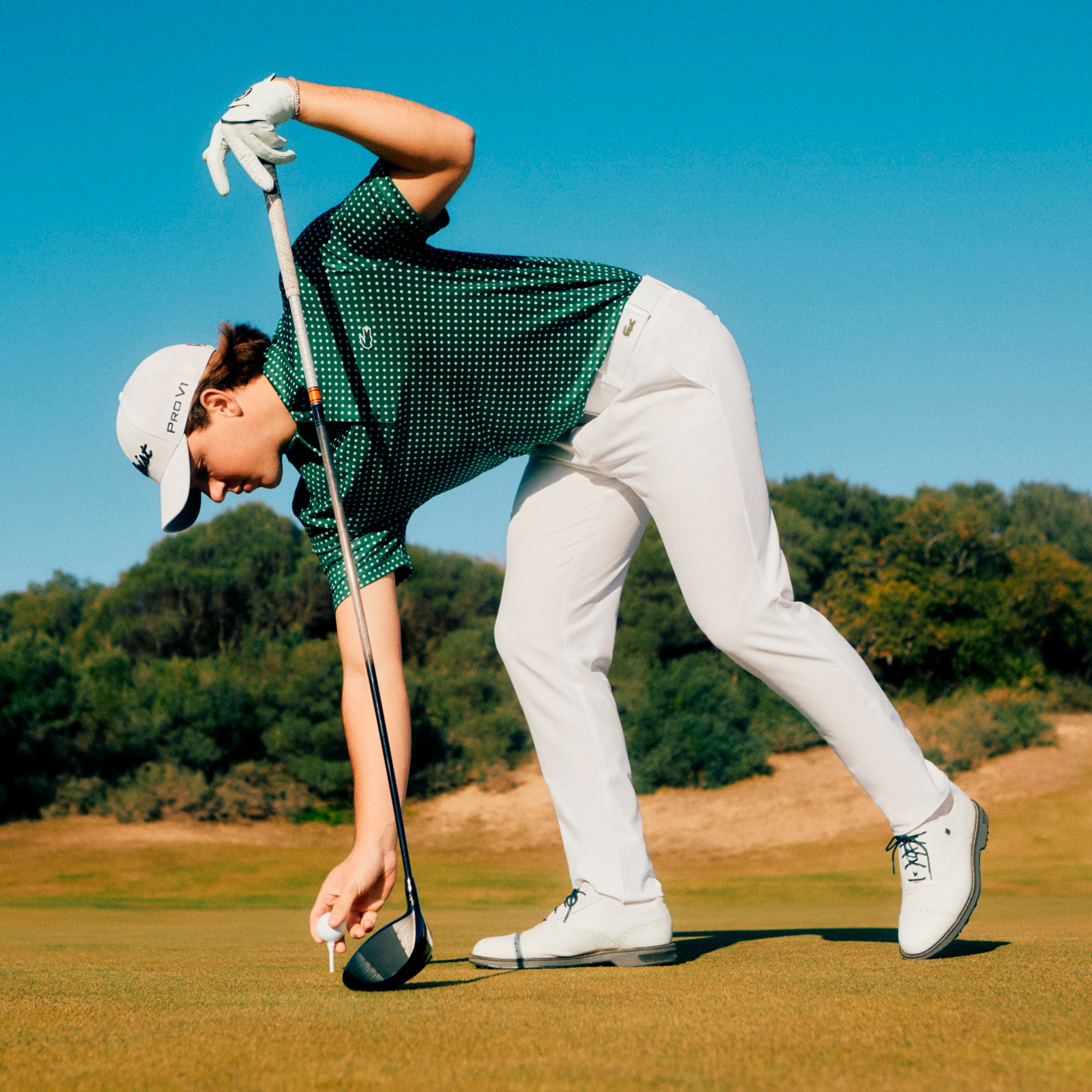 ミニマム総柄プリントゴルフポロシャツ