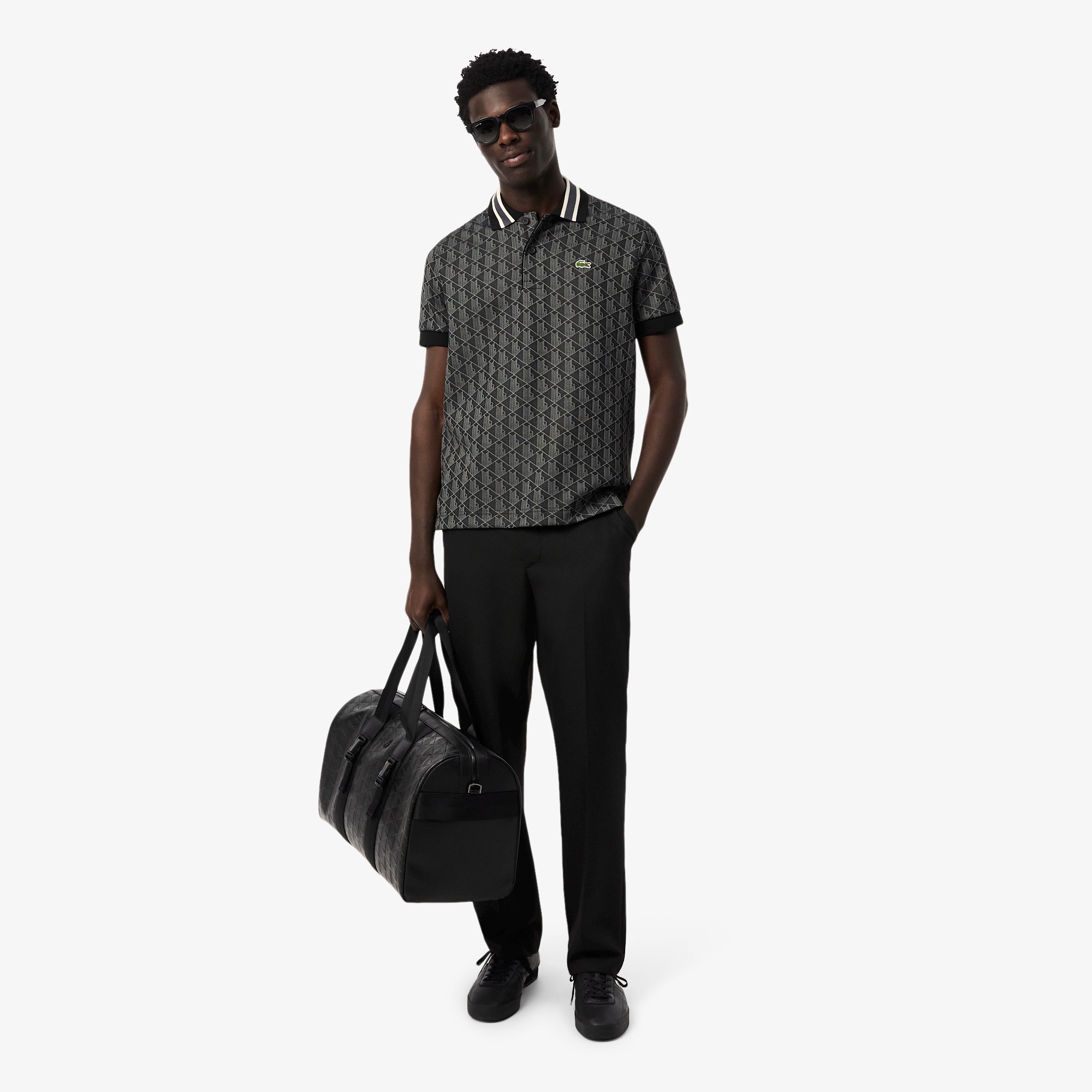 モノグラムジャカードポロシャツ