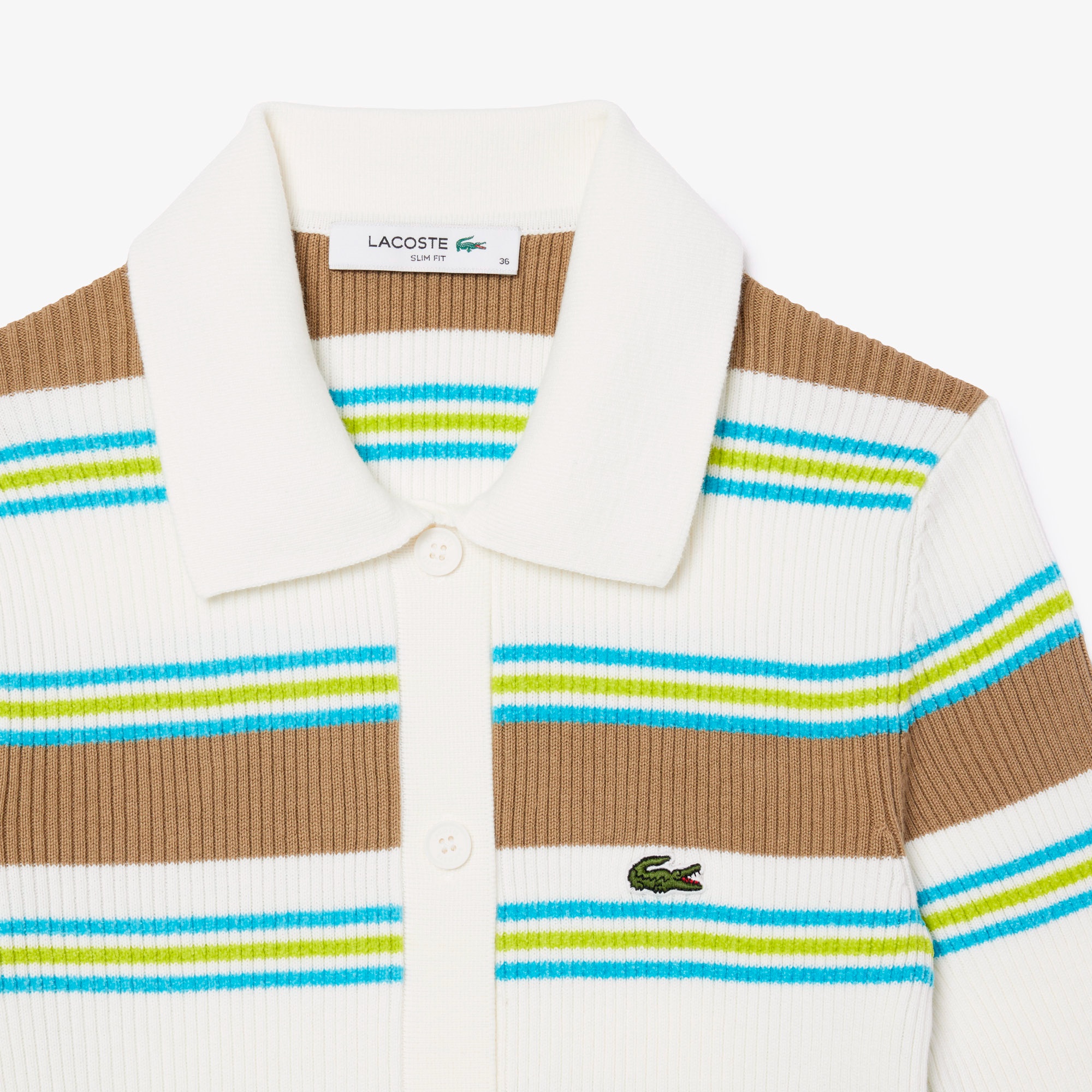 リブニットボーダーシャツ