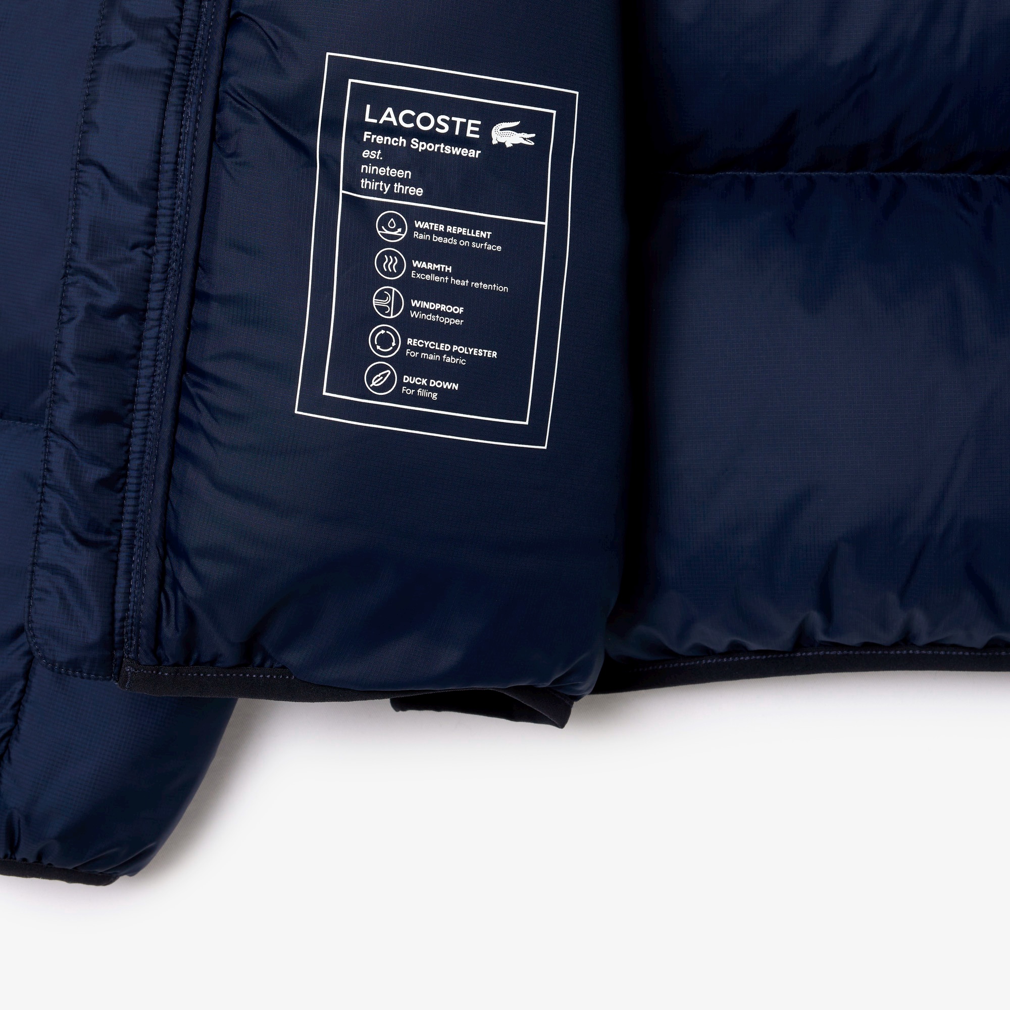 バックステッチダウンジャケット