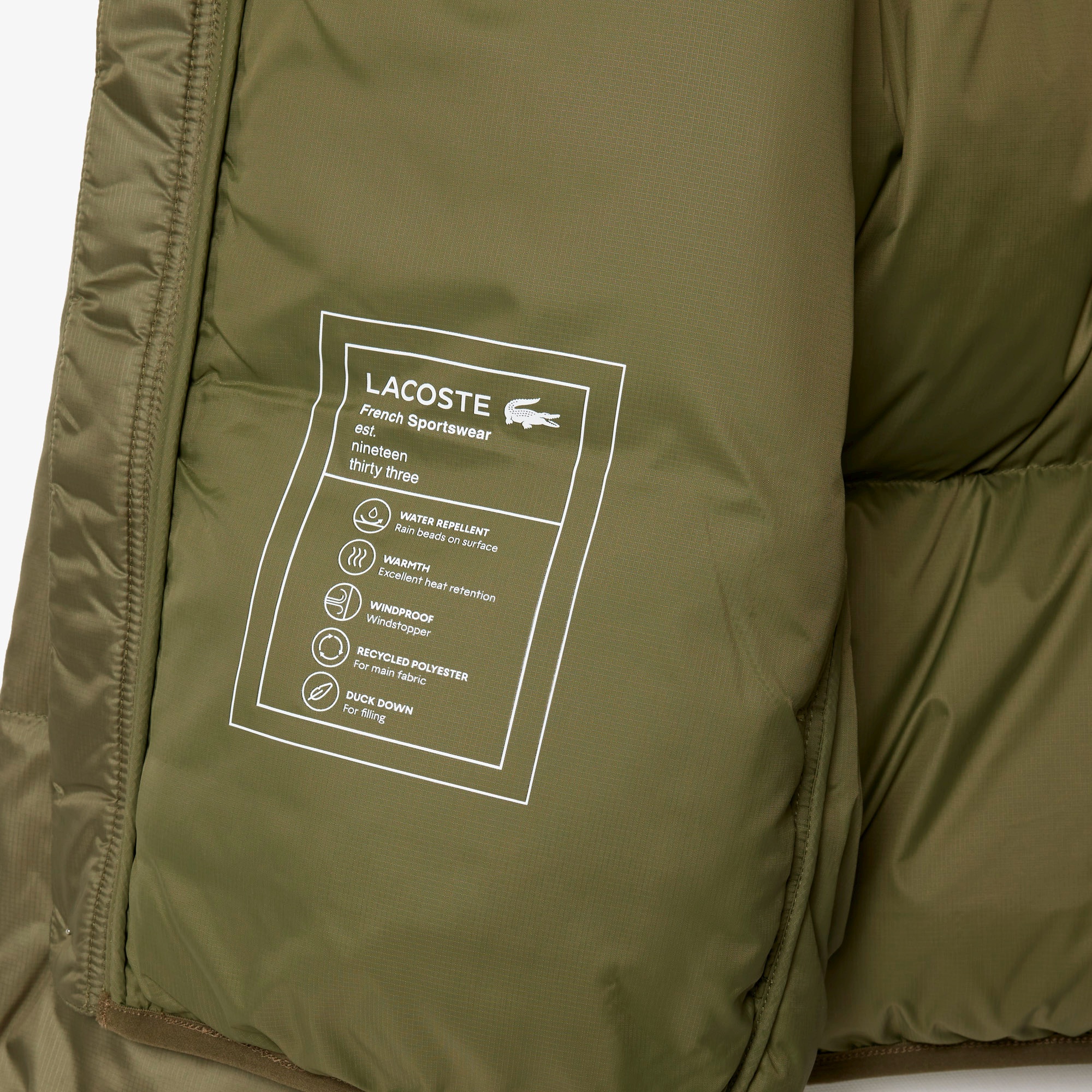 バックステッチダウンジャケット