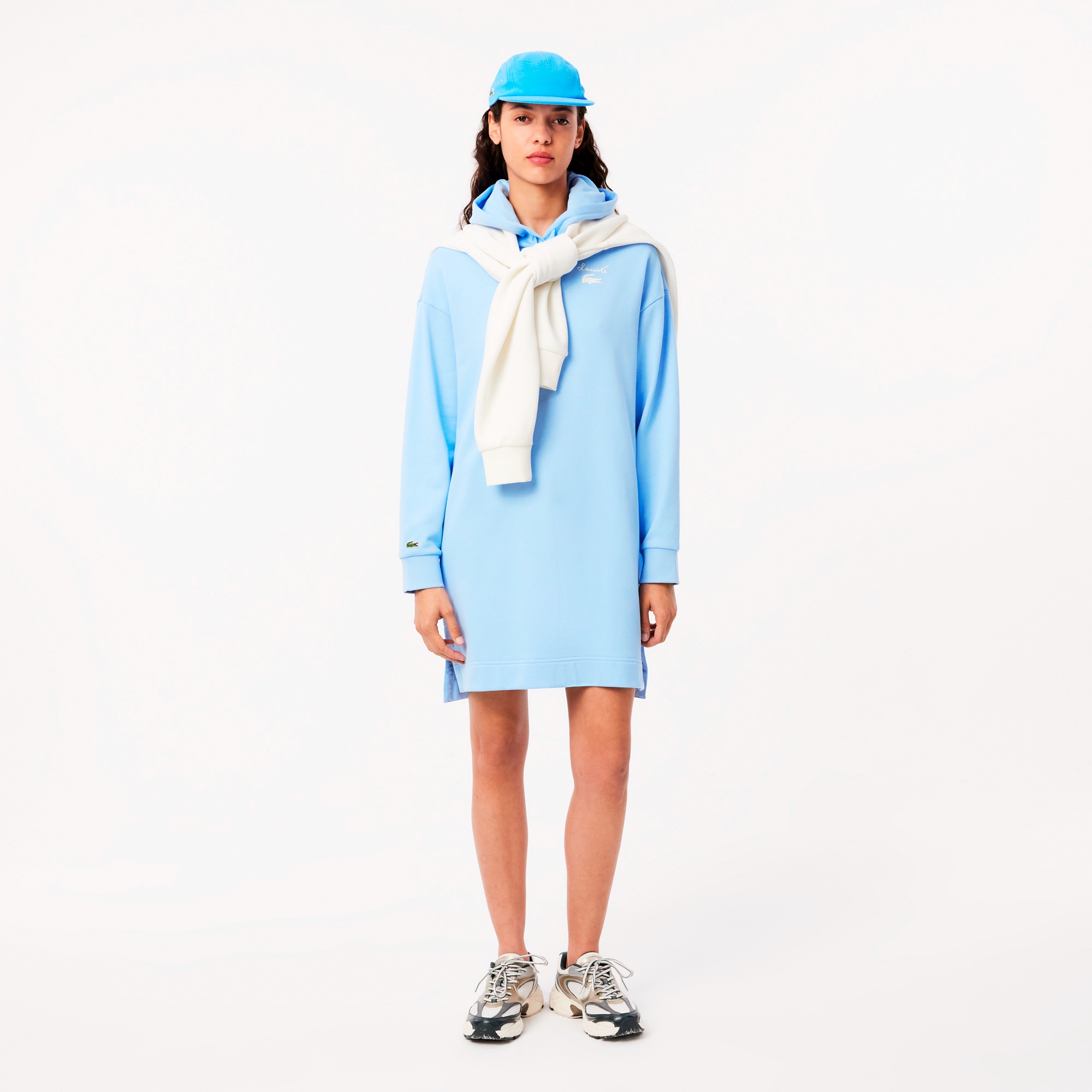 オーバーサイズスウェットフーディードレス