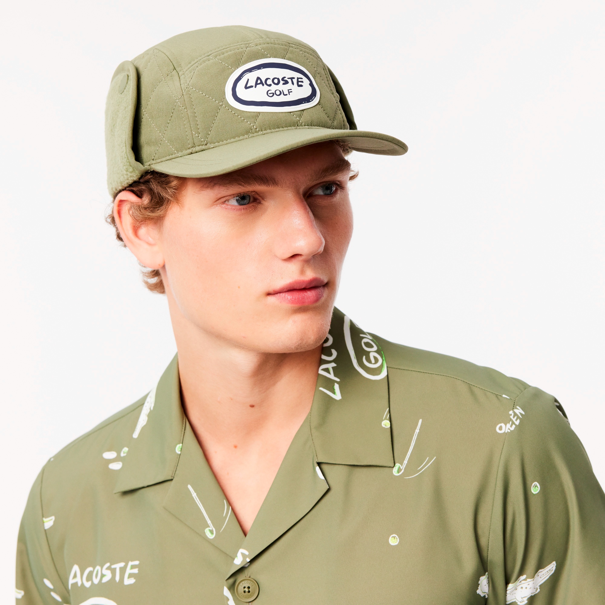 ラコステゴルフイヤーフラップキャップ